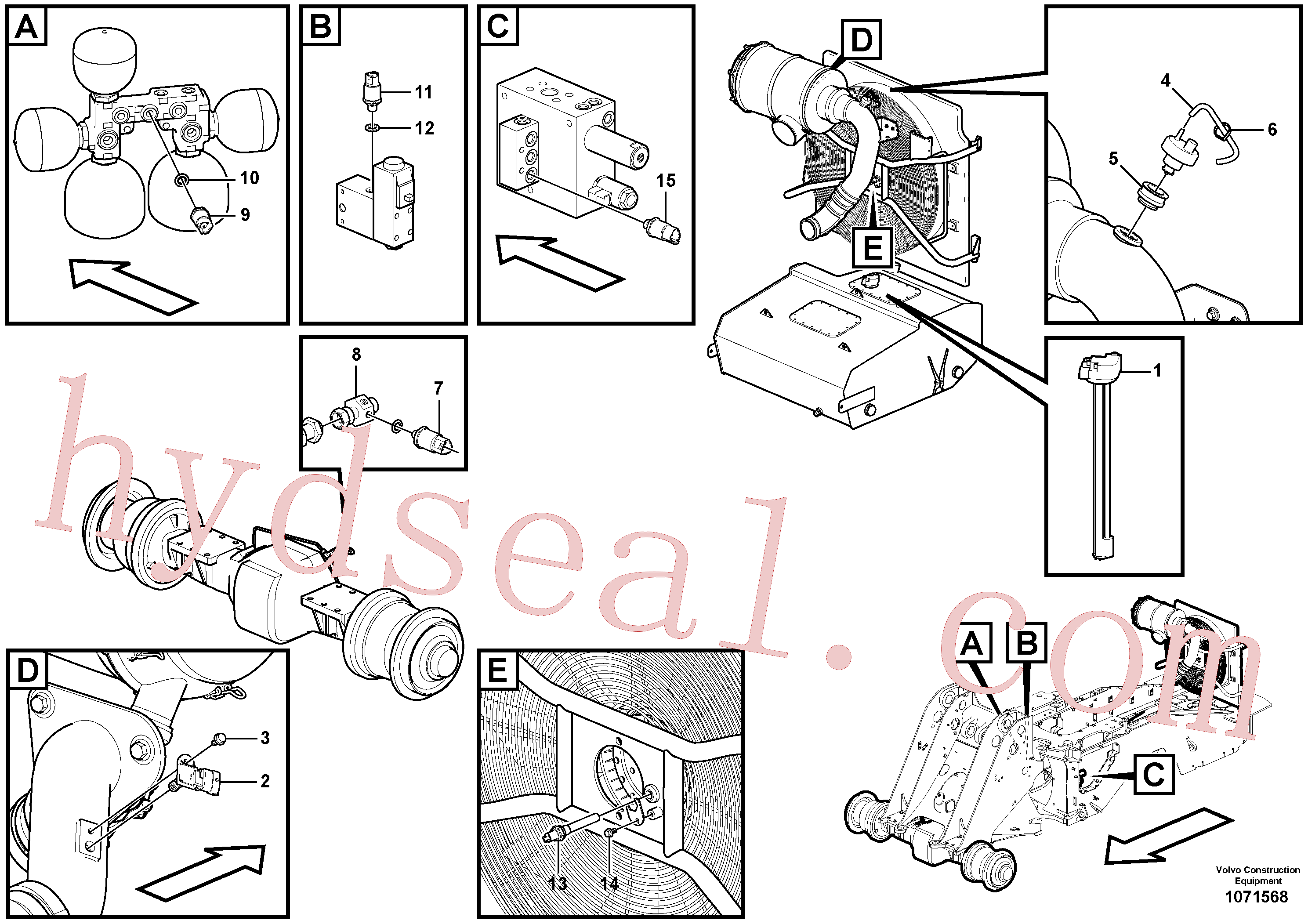 VOE60113068 for Volvo Electrical sensor(1071568 assembly)