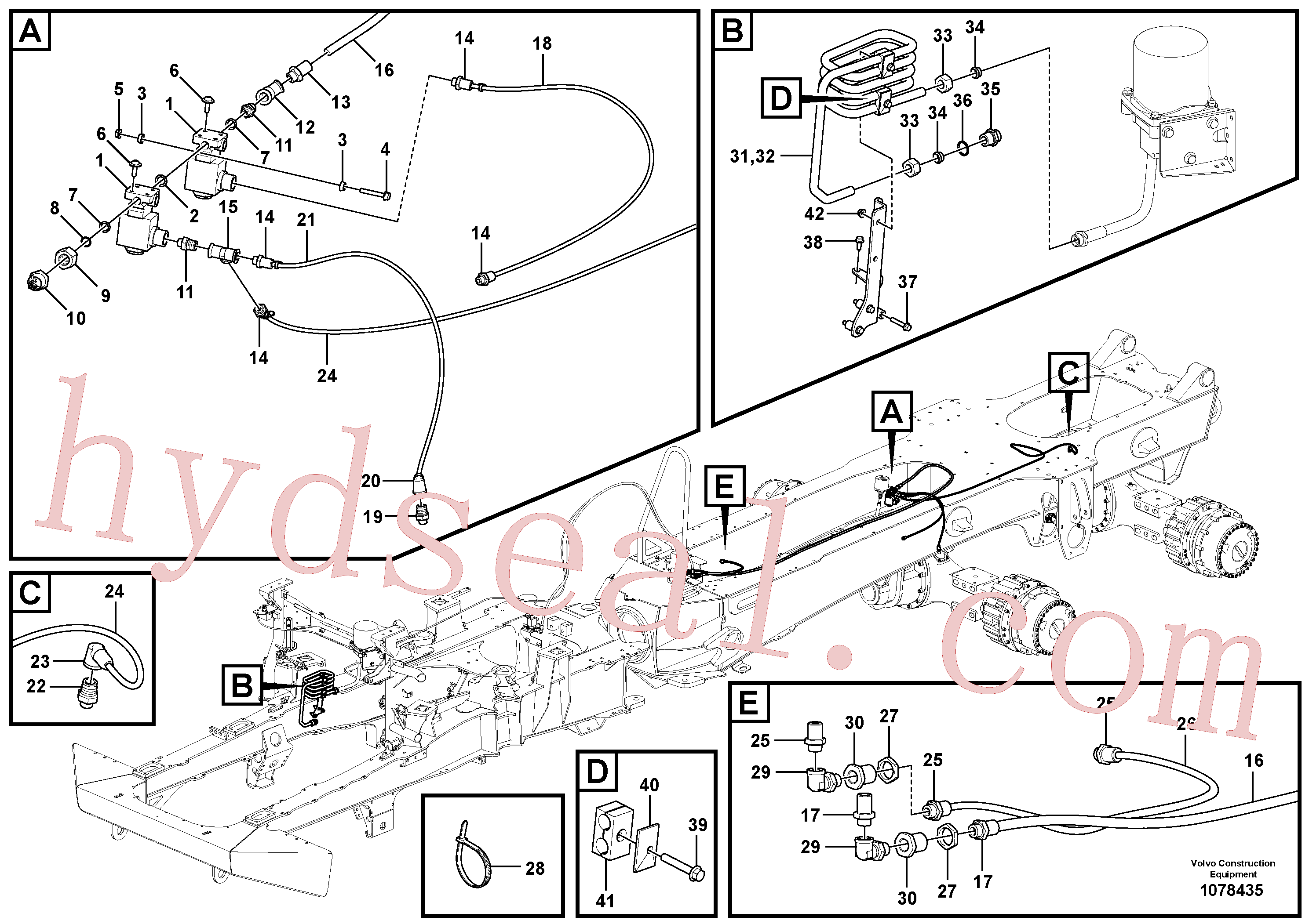 VOE11306599 for Volvo Feed lines, trailer(1078435 assembly)
