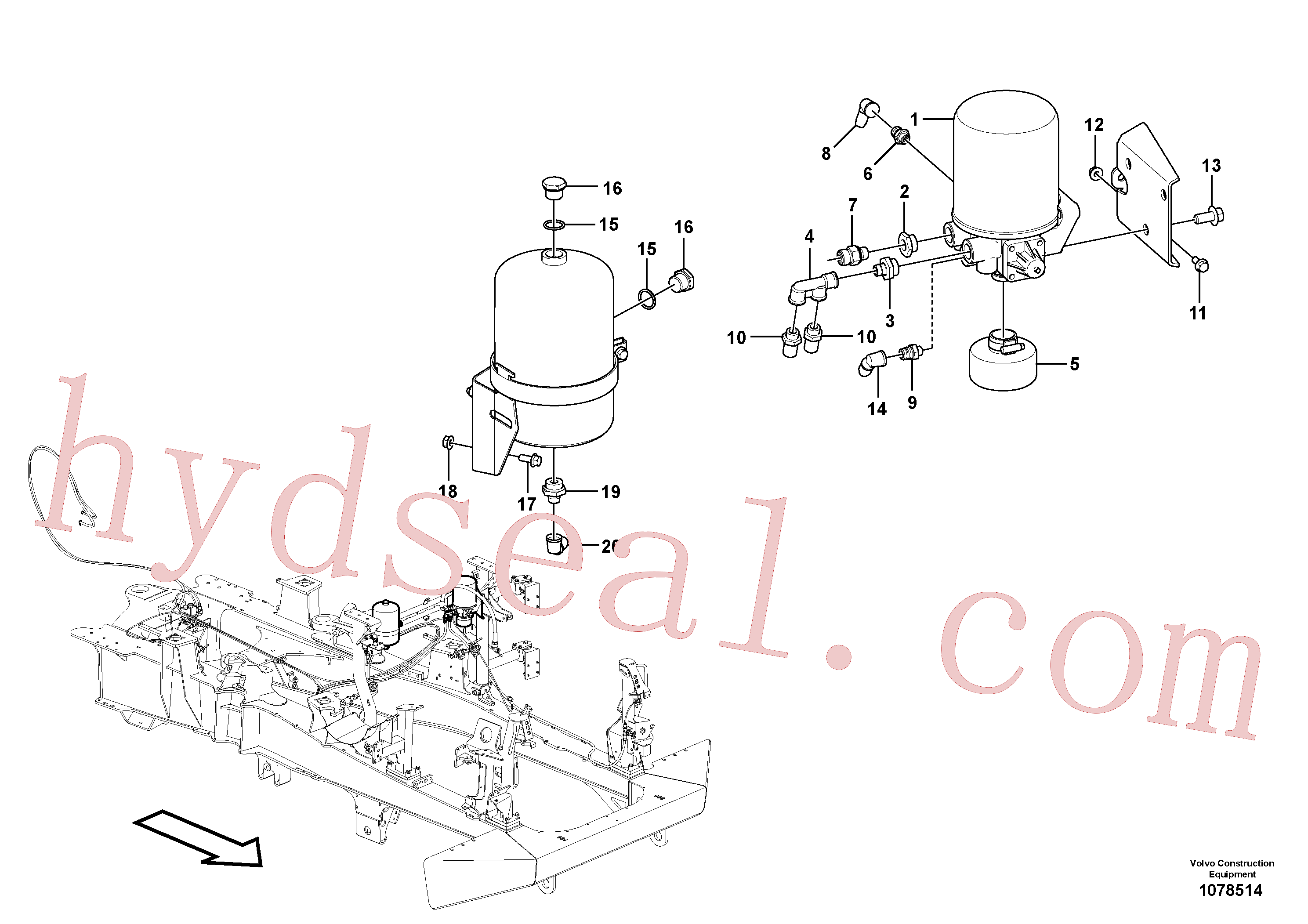 VOE11806446 for Volvo Receiver drier(1078514 assembly)