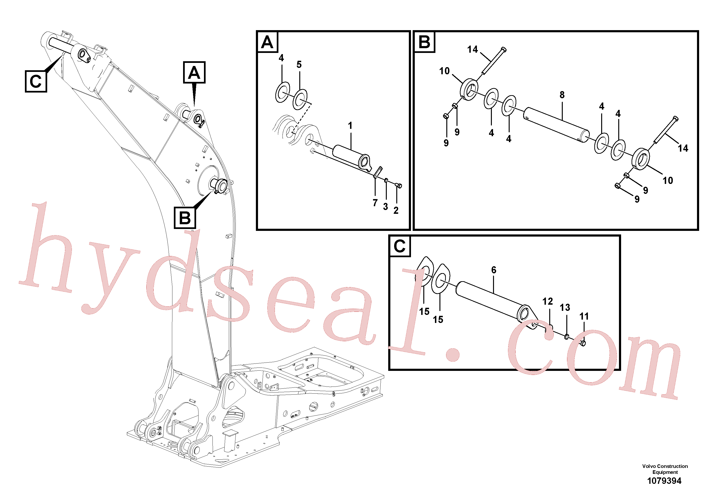 VOE14510442 for Volvo Links to boom(1079394 assembly)