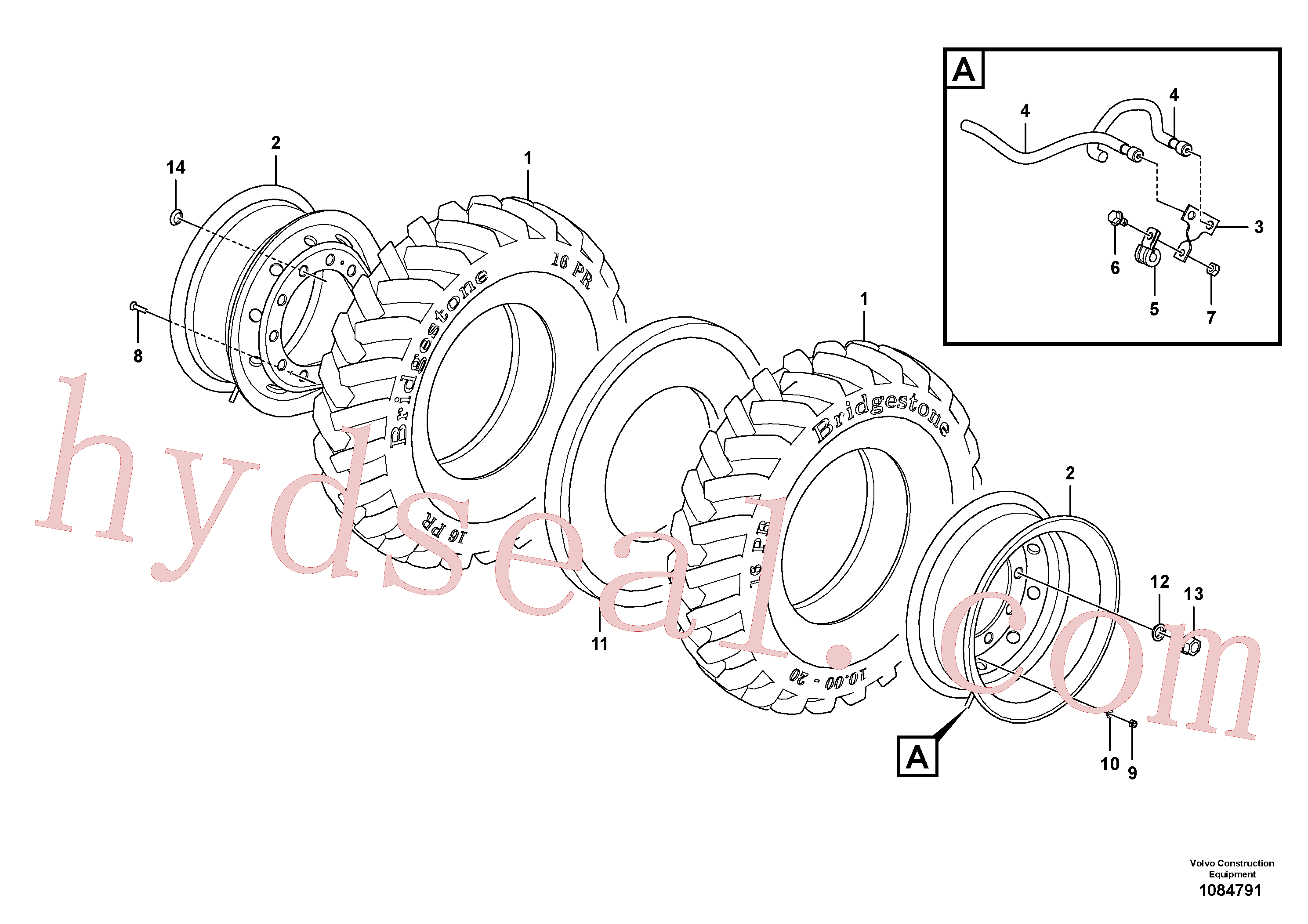 VOE60113068 for Volvo Wheel and tire(1084791 assembly)