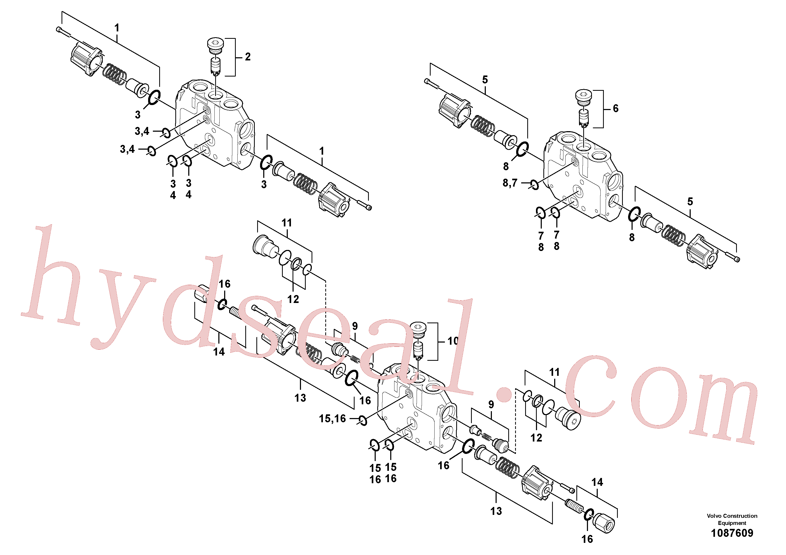 PJ7410457 for Volvo Valve section(1087609 assembly)