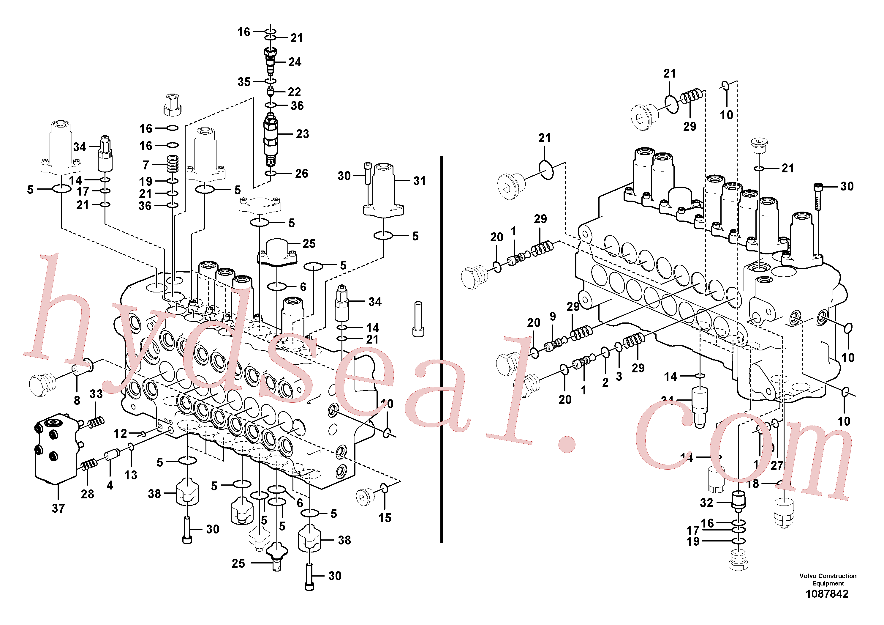 VOE14526986 for Volvo Main control valve(1087842 assembly)