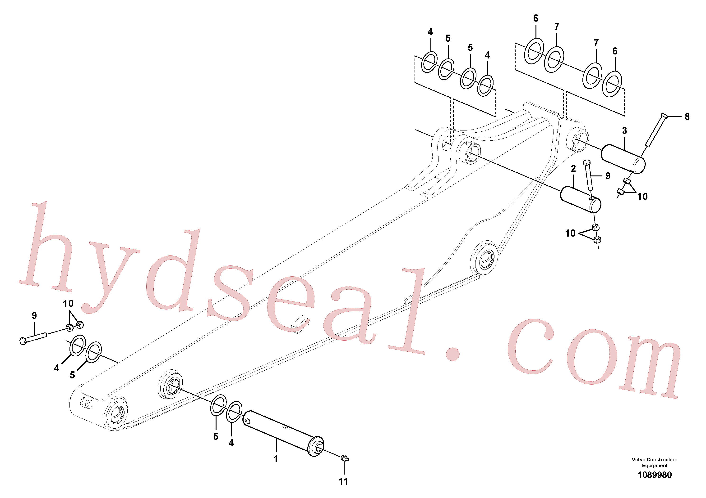 VOE997454 for Volvo Links to dipper arm(1089980 assembly)