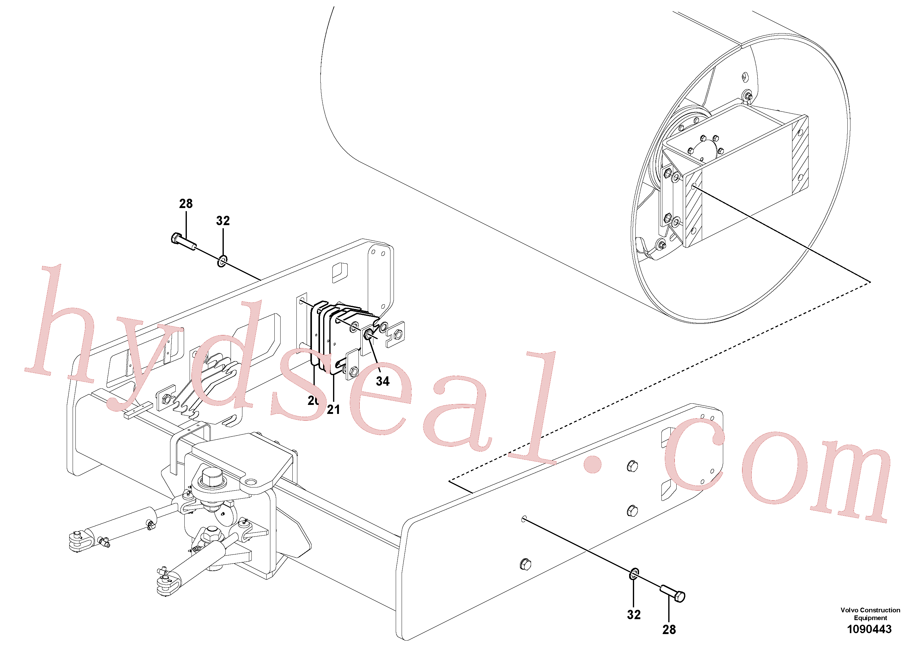 VOE60110045 for Volvo Drum Installation(1090443 assembly)