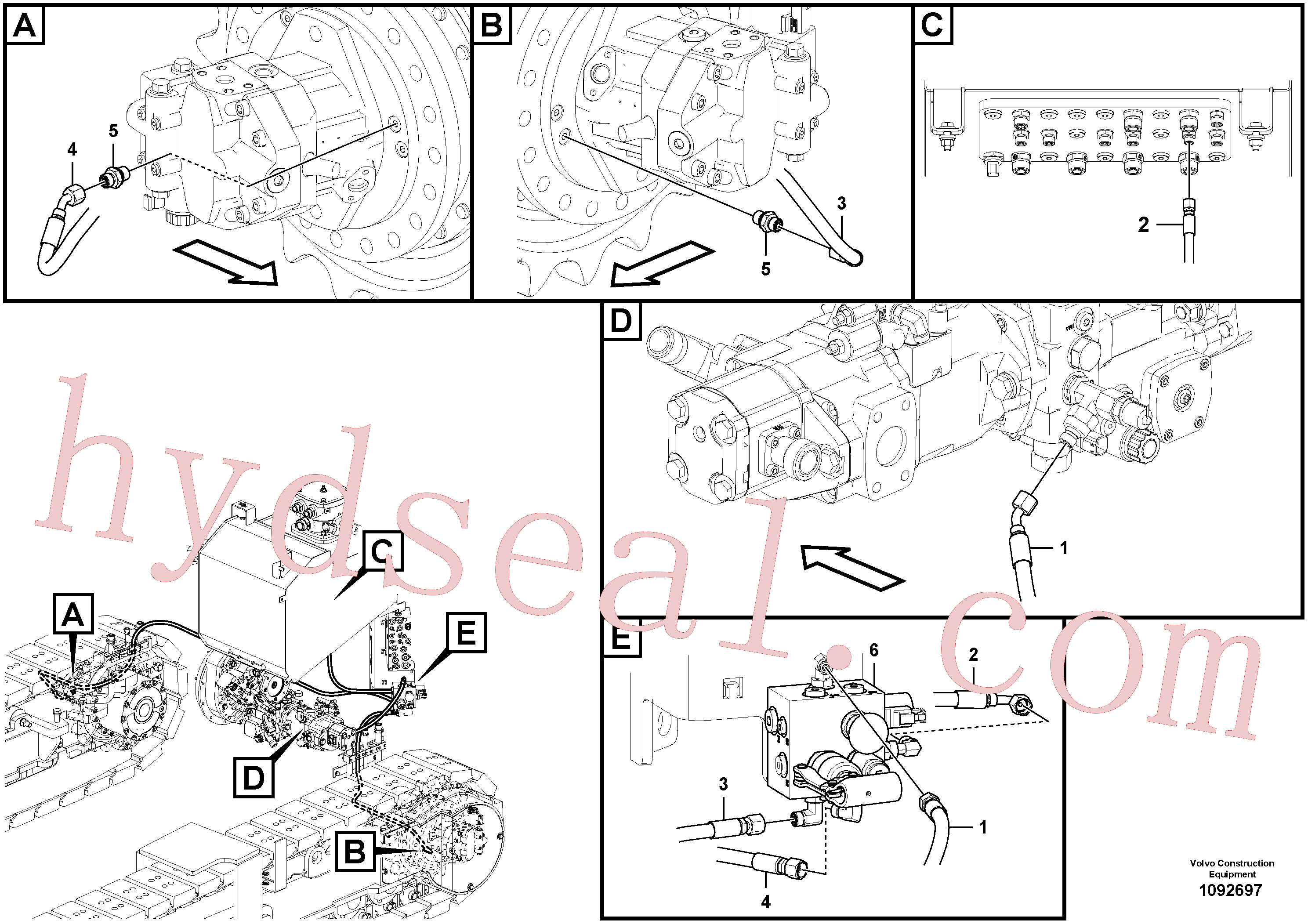 VOE938280 for Volvo Brake lines(1092697 assembly)