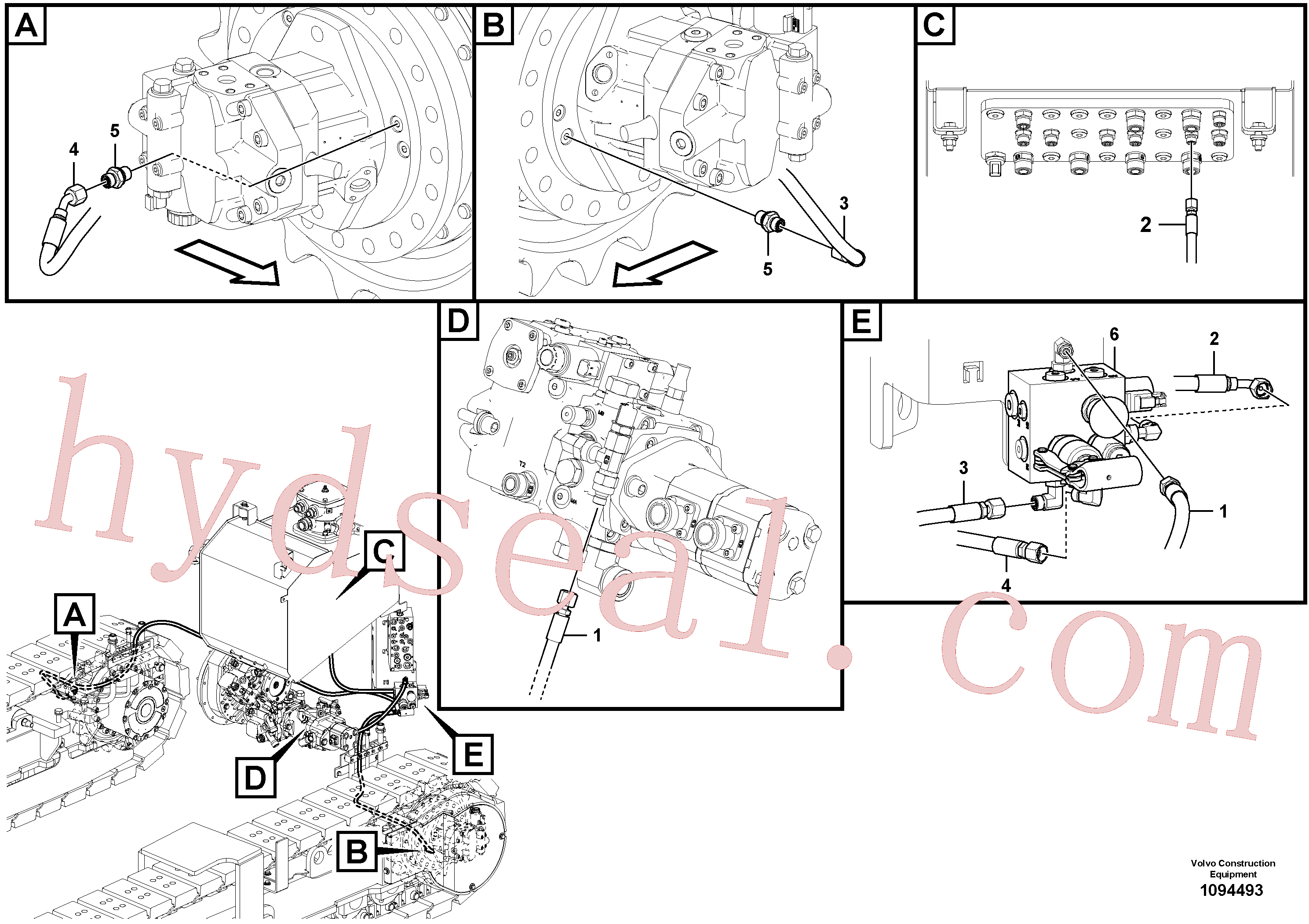 VOE938280 for Volvo Brake lines(1094493 assembly)