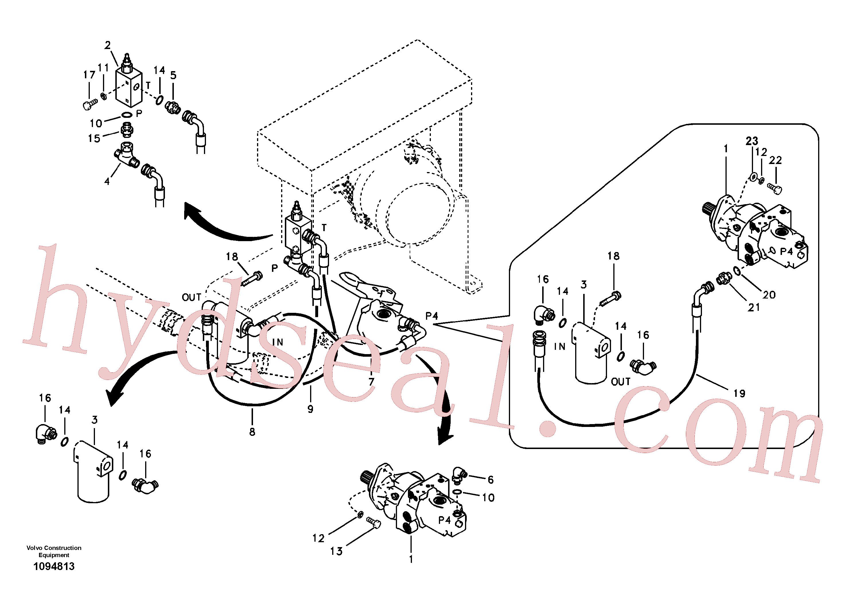 VOE14553215 for Volvo Pump installation(1094813 assembly)