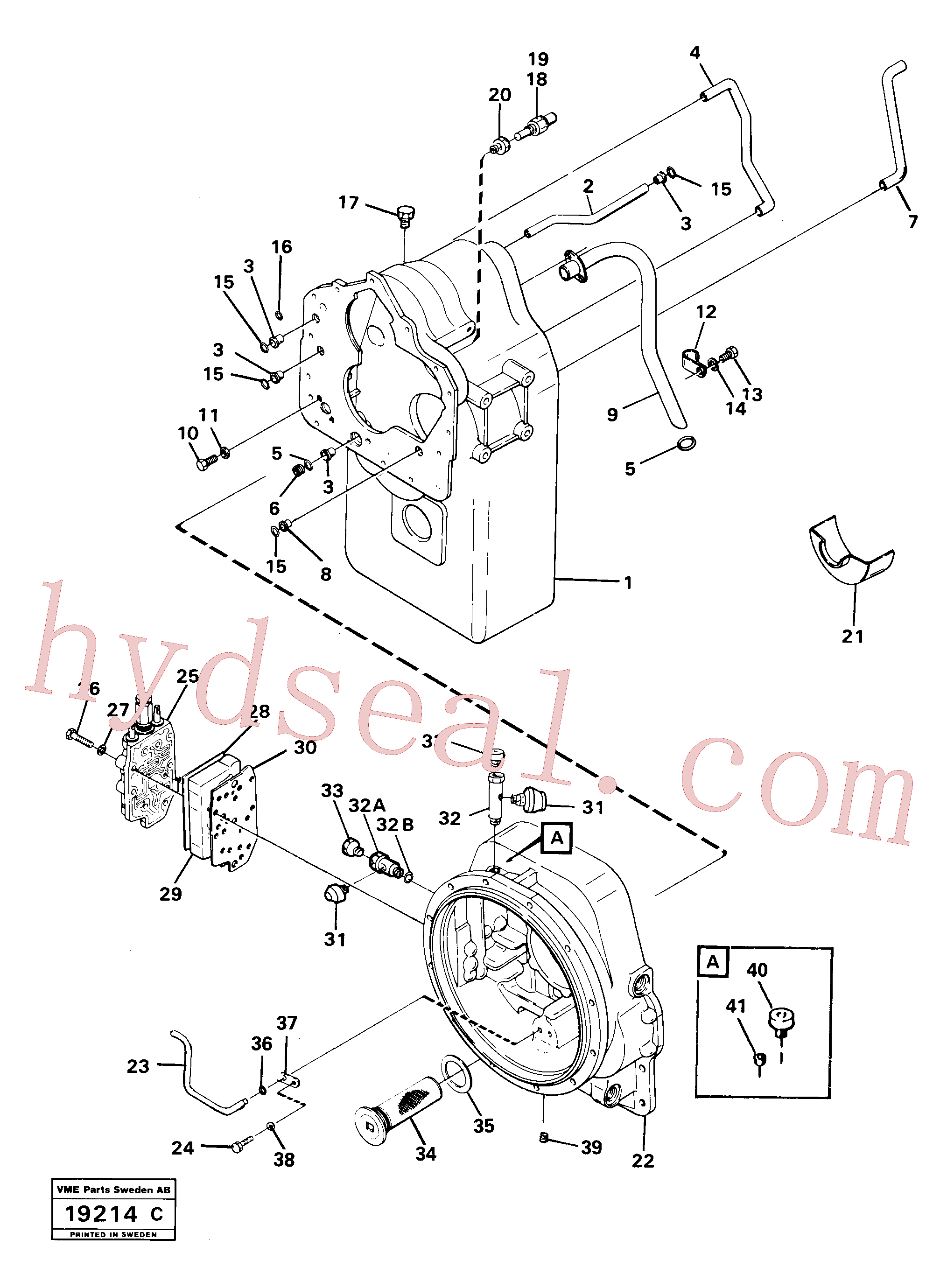 VOE968147 for Volvo Hydraulic lines and valve(19214C assembly)