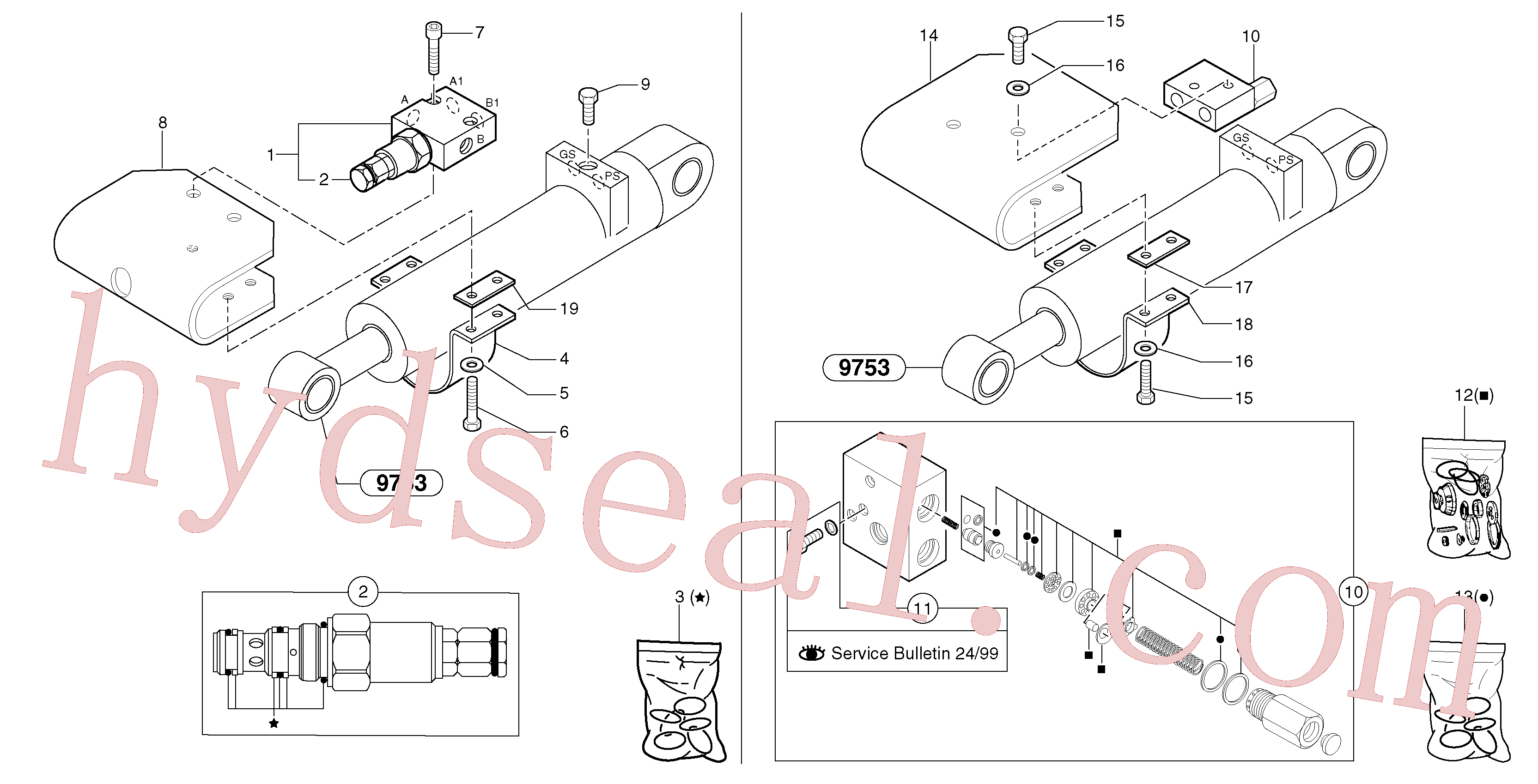 PJ3811981 for Volvo Safety valve ( dipper arm cylinder )(91236X3 assembly)