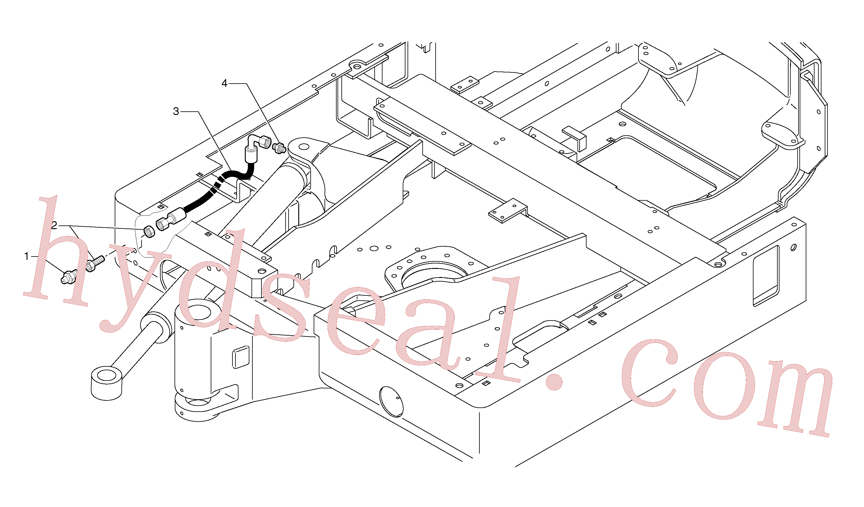 PJ4750189 for Volvo Lubrication ( boom offset cylinder )(9716GY1 assembly)