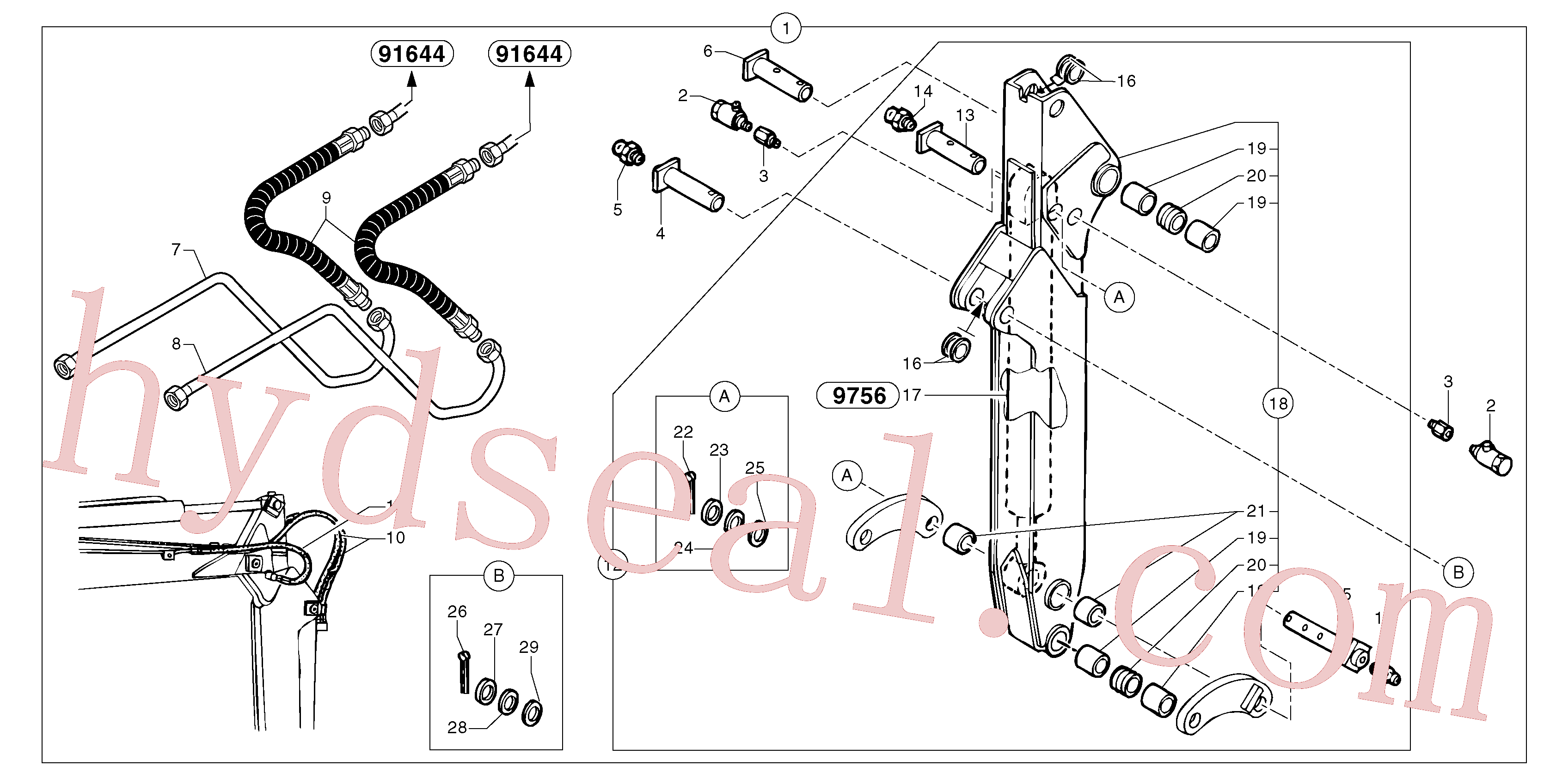 VOE11805815 for Volvo Telescopic arm(9757X1 assembly)