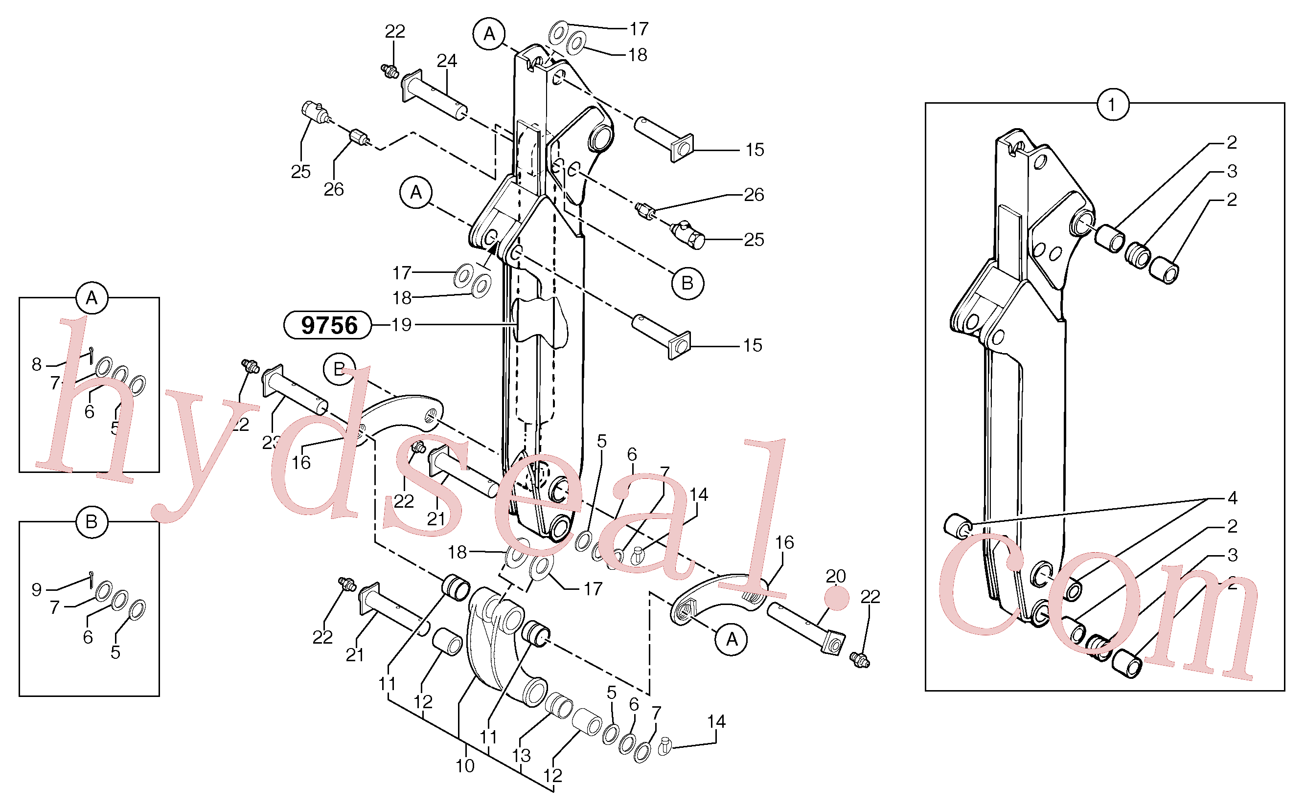 VOE11805815 for Volvo Telescopic arm(975BZ1 assembly)