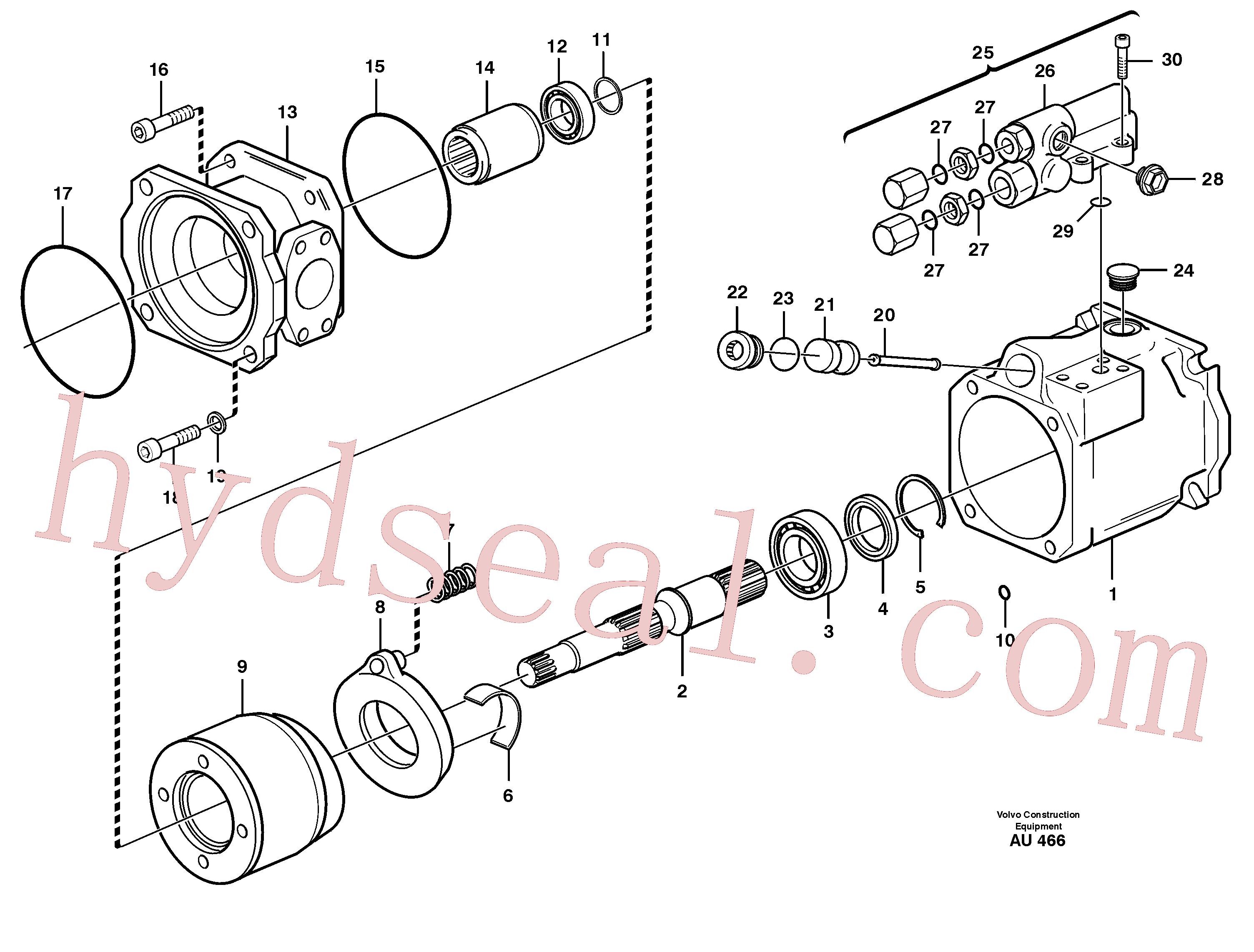 VOE11708105 for Volvo Hydraulic pump(AU466 assembly)