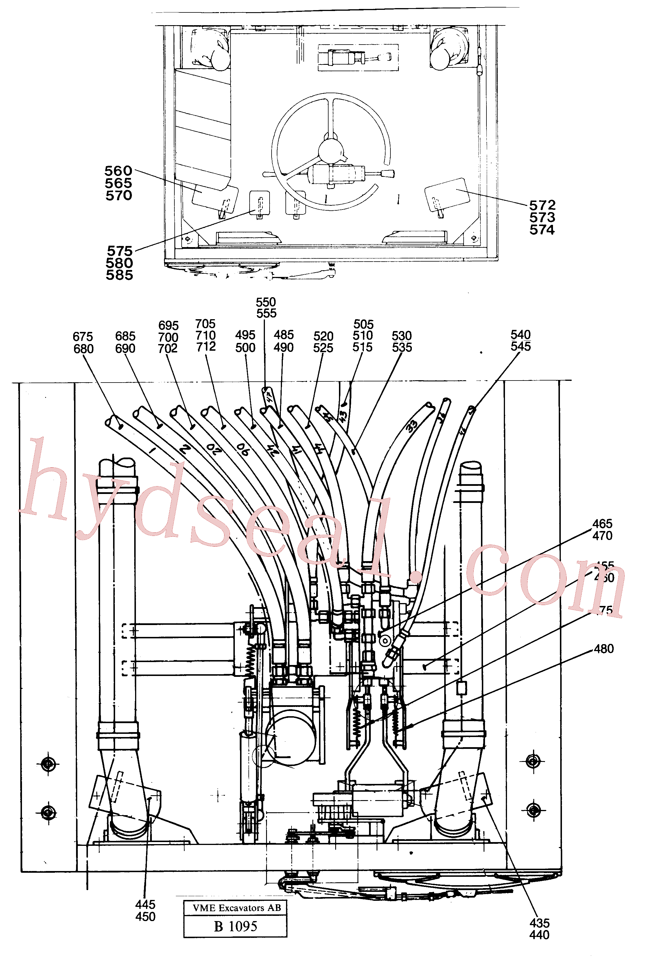 VOE14245242 for Volvo Lines under driver's seat(B1095 assembly)