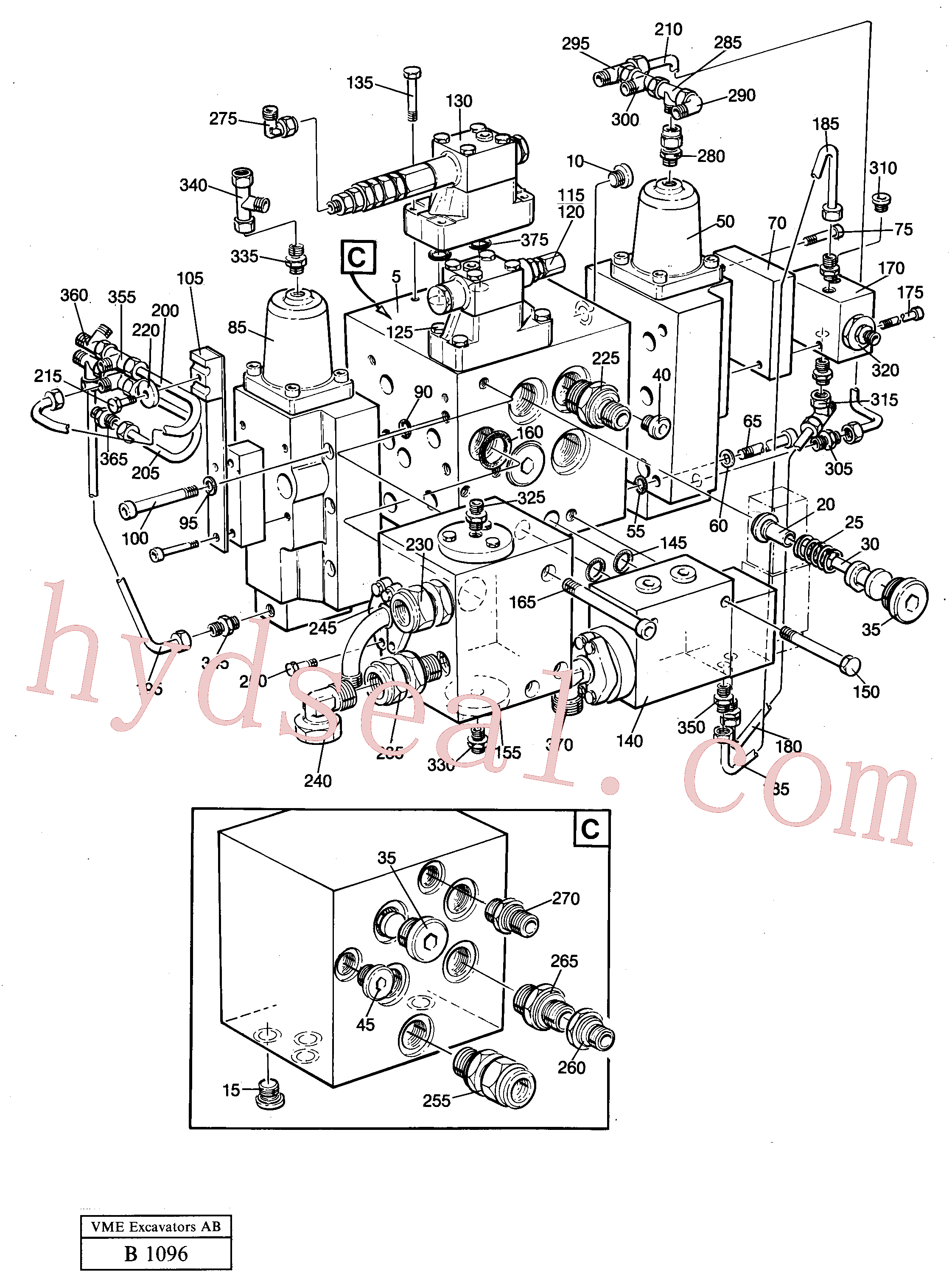 VOE14249864 for Volvo Slew valve assembly(B1096 assembly)