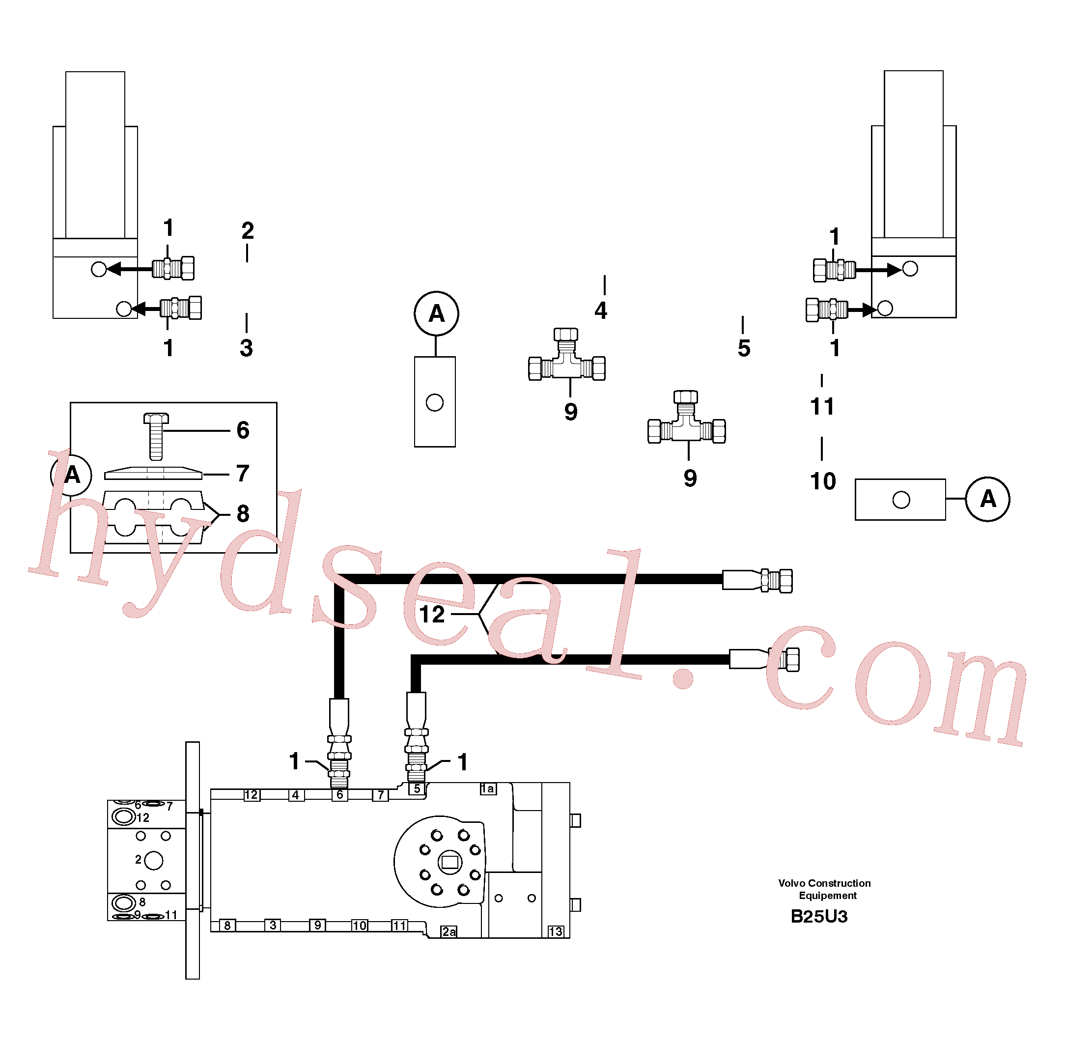 PJ4690122 for Volvo Hydr. circuit. ( oscillation lock )(B25U3 assembly)