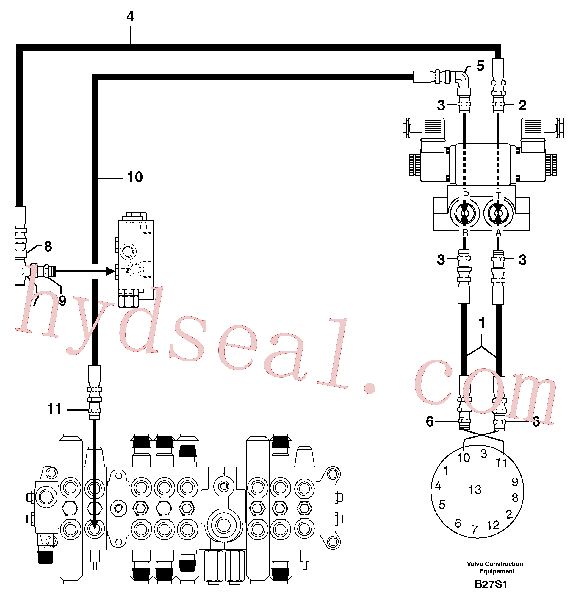 PJ4193062 for Volvo Hydr. circuit. ( stabiliser )(B27S1 assembly)