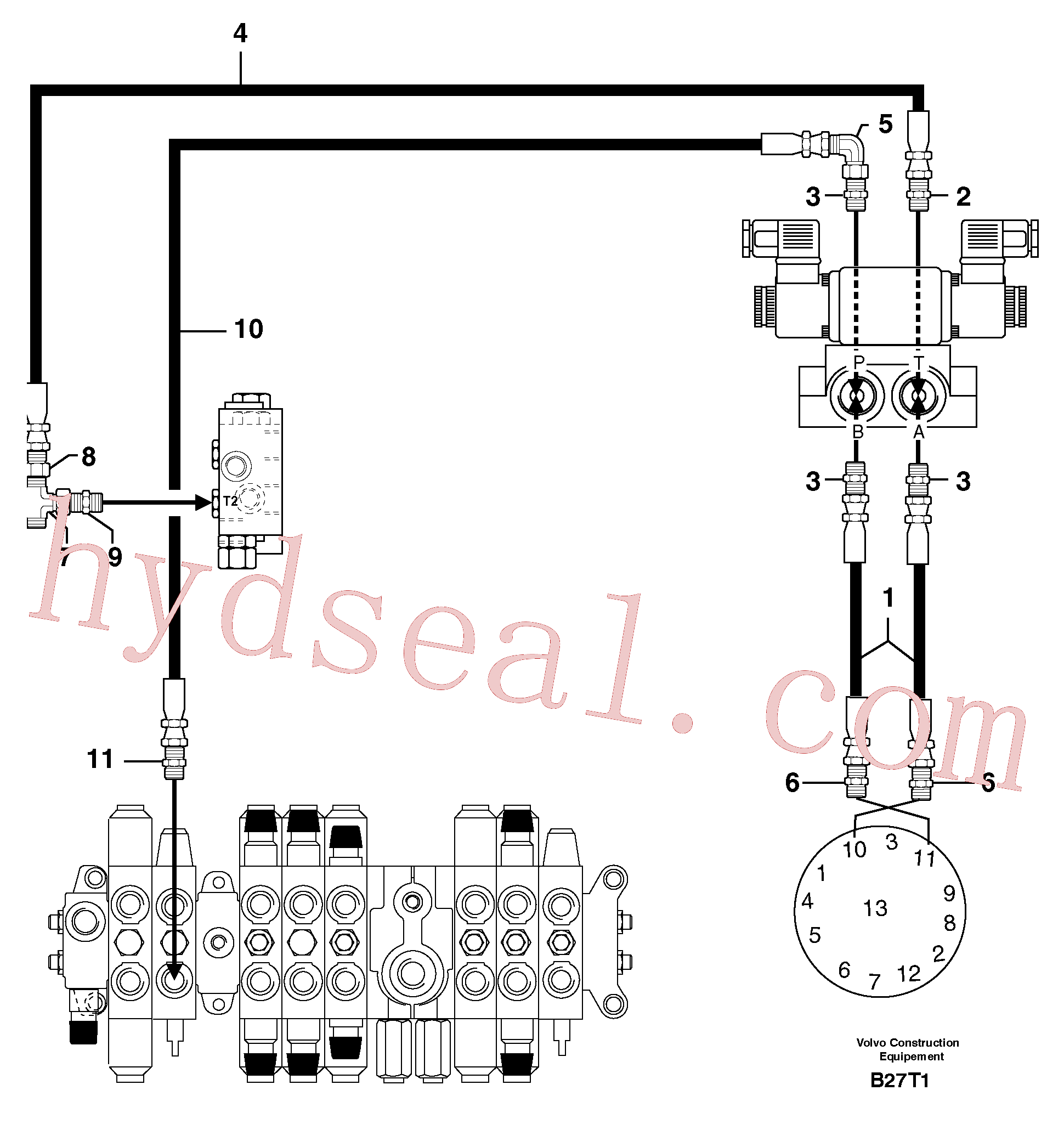 PJ4193062 for Volvo Hydr. circuit. ( stabiliser )(B27T1 assembly)