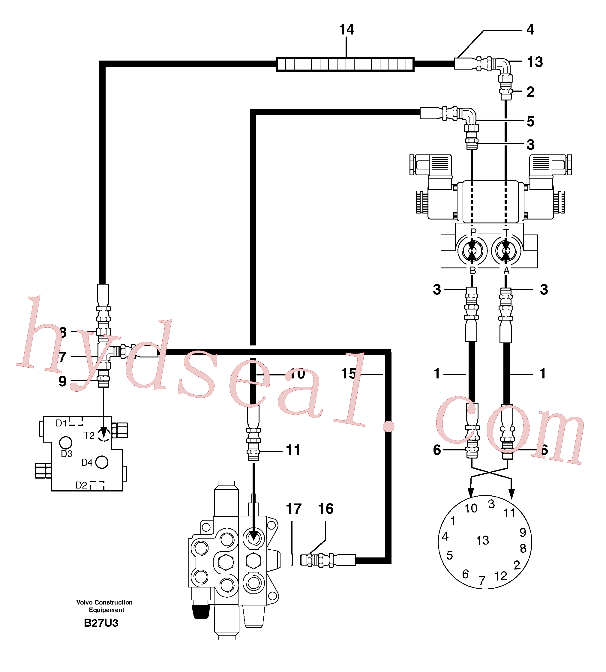 PJ4193062 for Volvo Hydr. circuit. ( stabiliser )(B27U3 assembly)