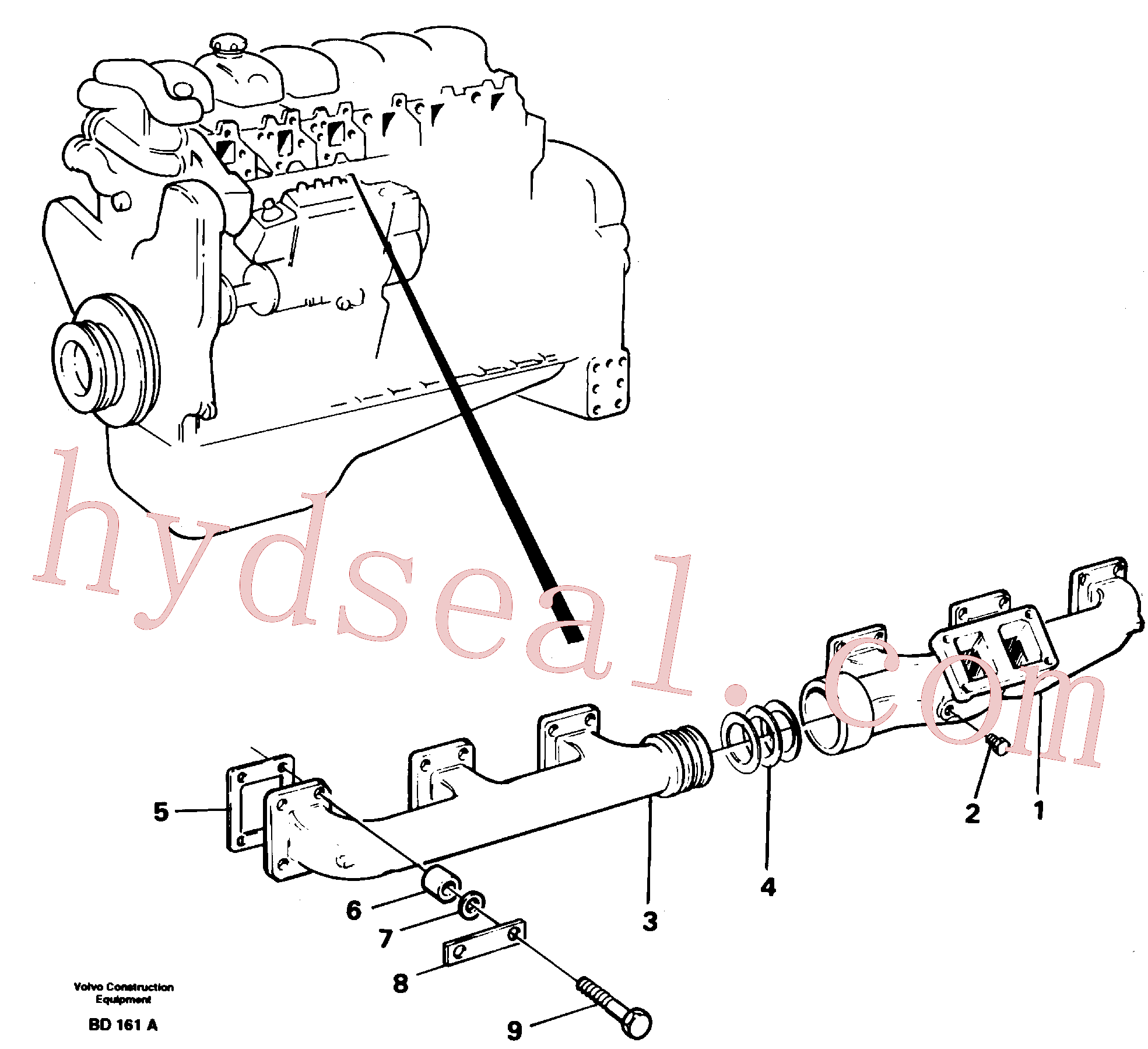VOE947814 for Volvo Exhaust system engine(BD161A assembly)