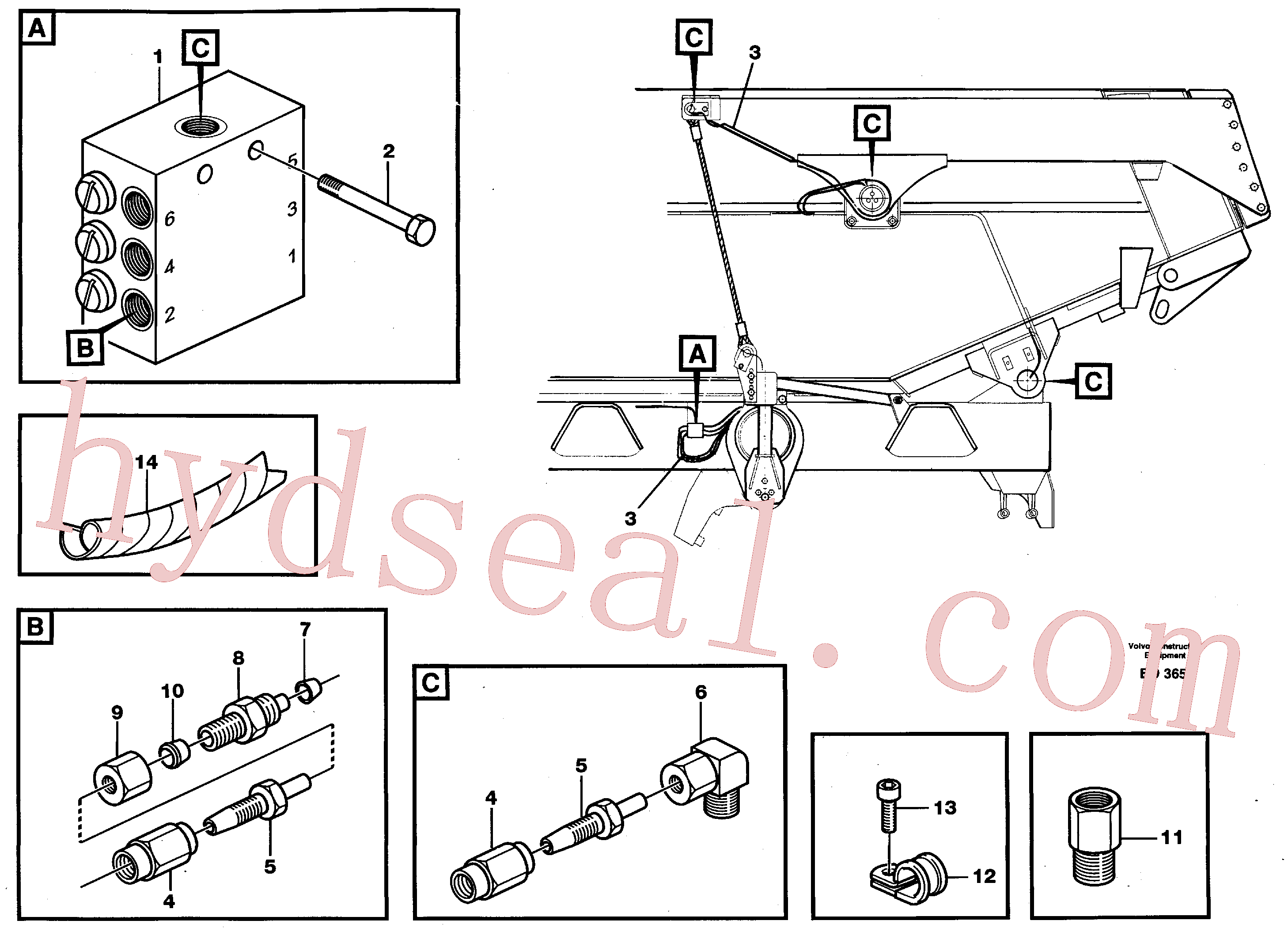 VOE14256917 for Volvo Central lubrication(BD365 assembly)