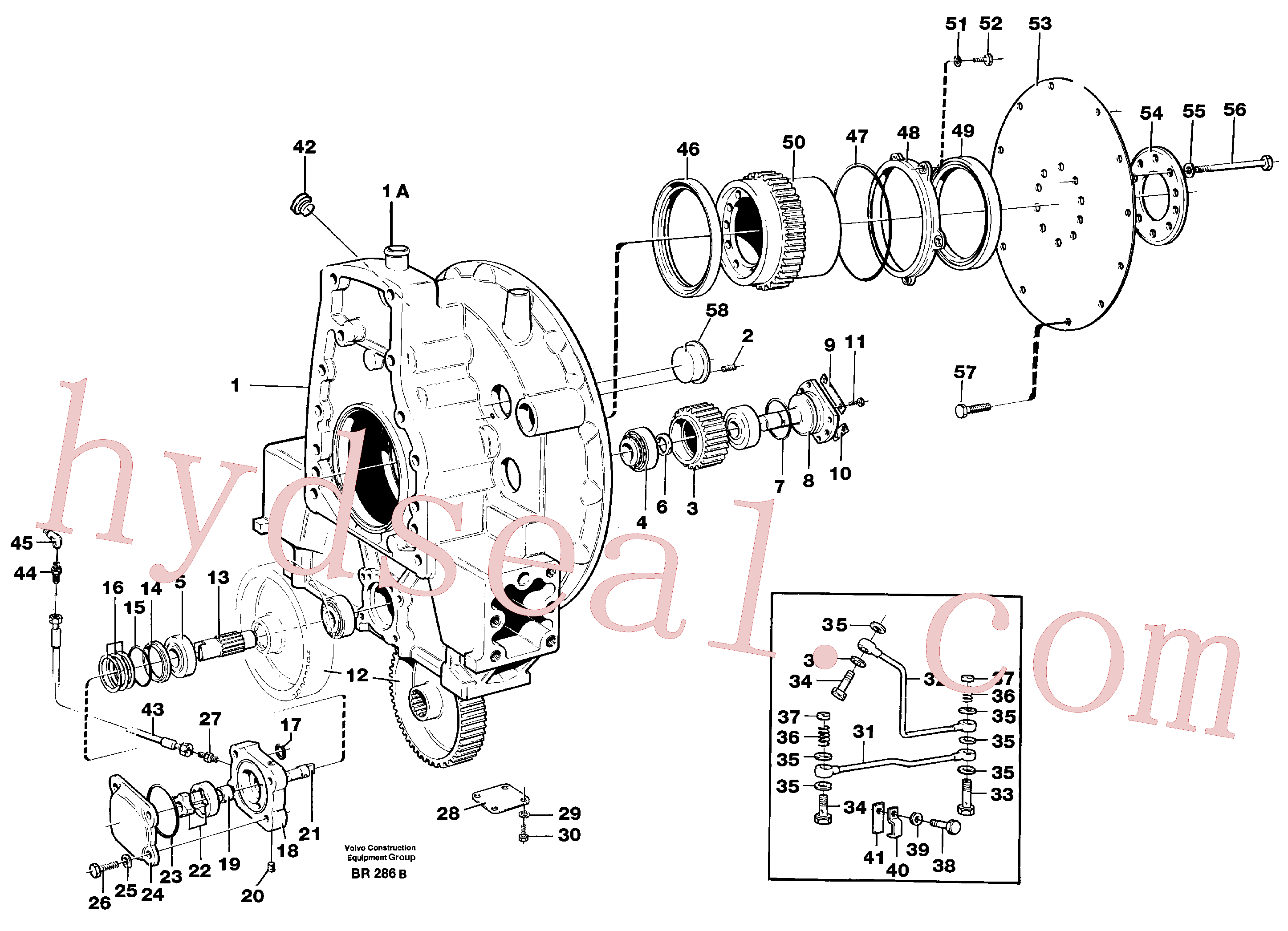 VOE967344 for Volvo Pump drive(BR286B assembly)