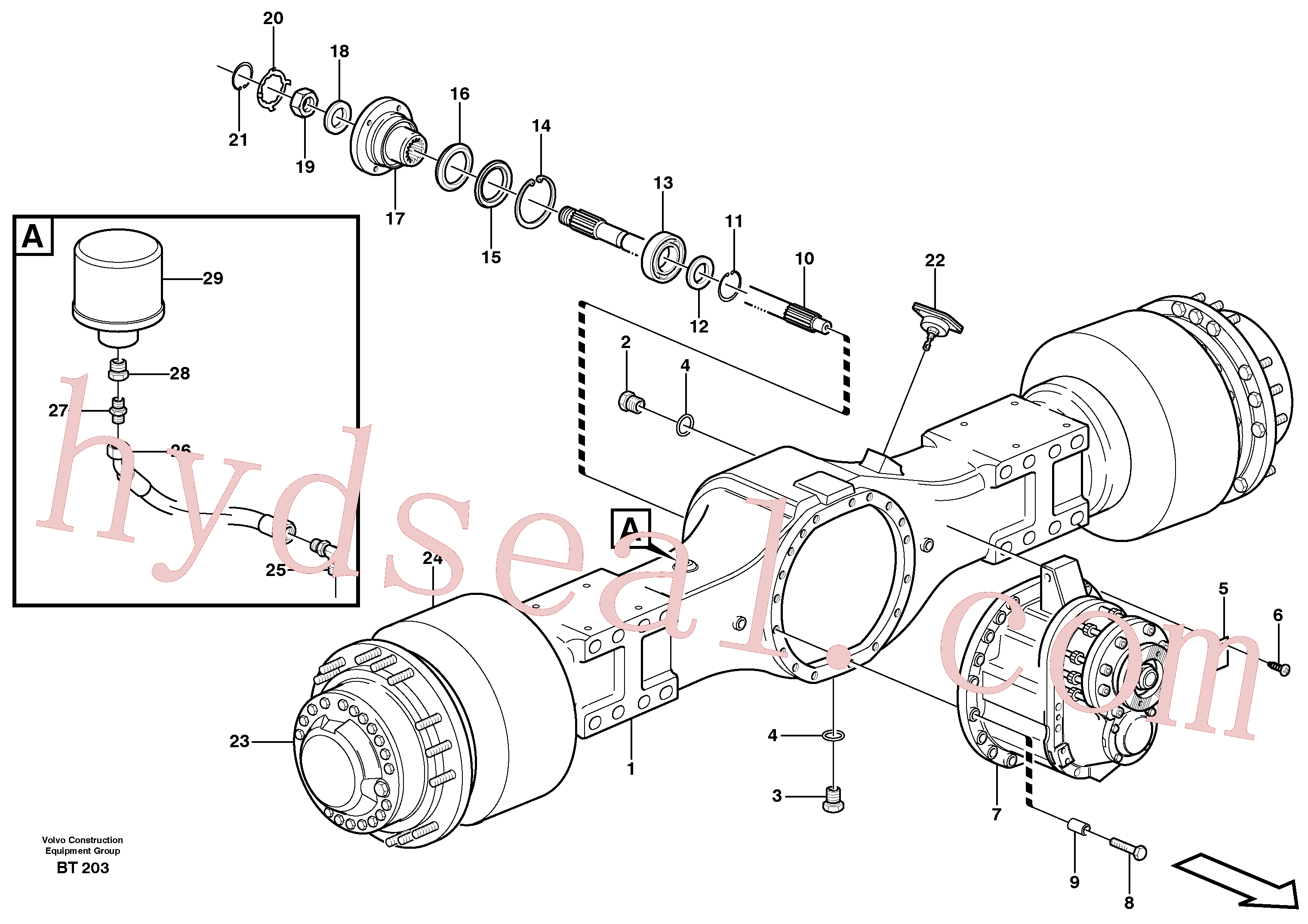 VOE13968816 for Volvo Planetary axle 1, load unit(BT203 assembly)