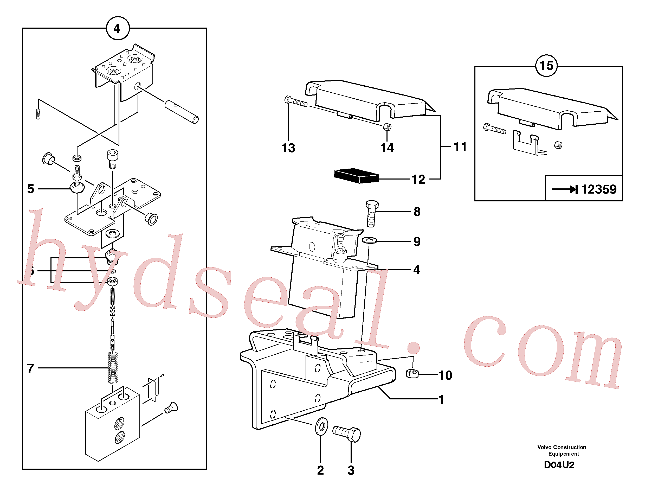 PJ7410951 for Volvo Control pedal : articulated boom(D04U2 assembly)
