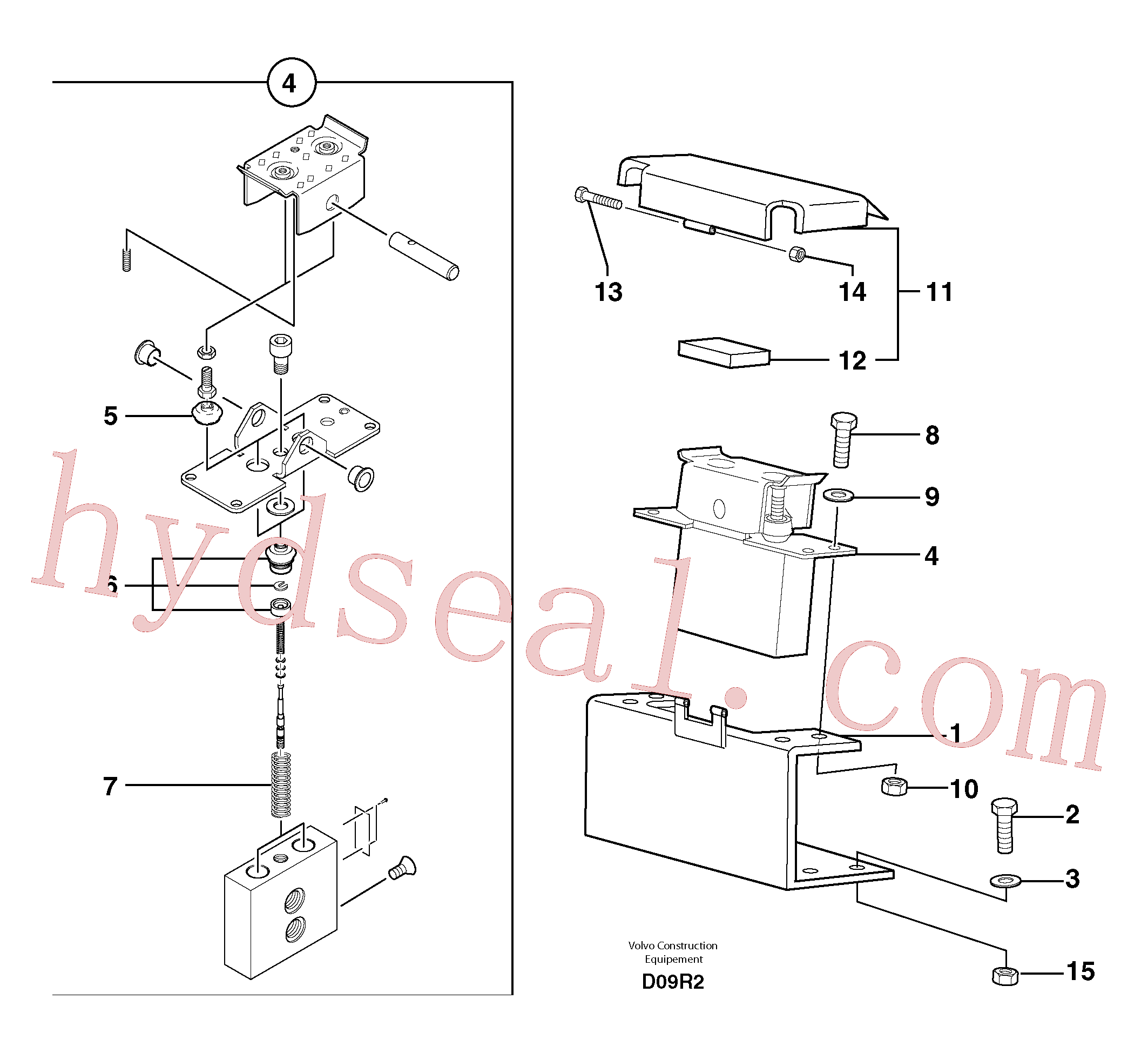 PJ7410951 for Volvo Control pedal : articulated boom(D09R2 assembly)
