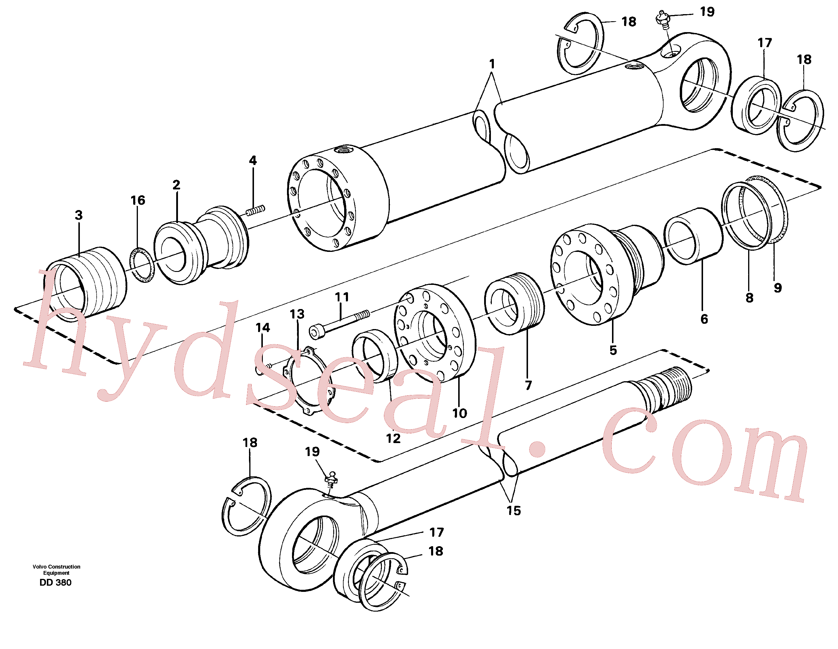 VOE14232974 for Volvo Hydraulic cylinder(DD380 assembly)