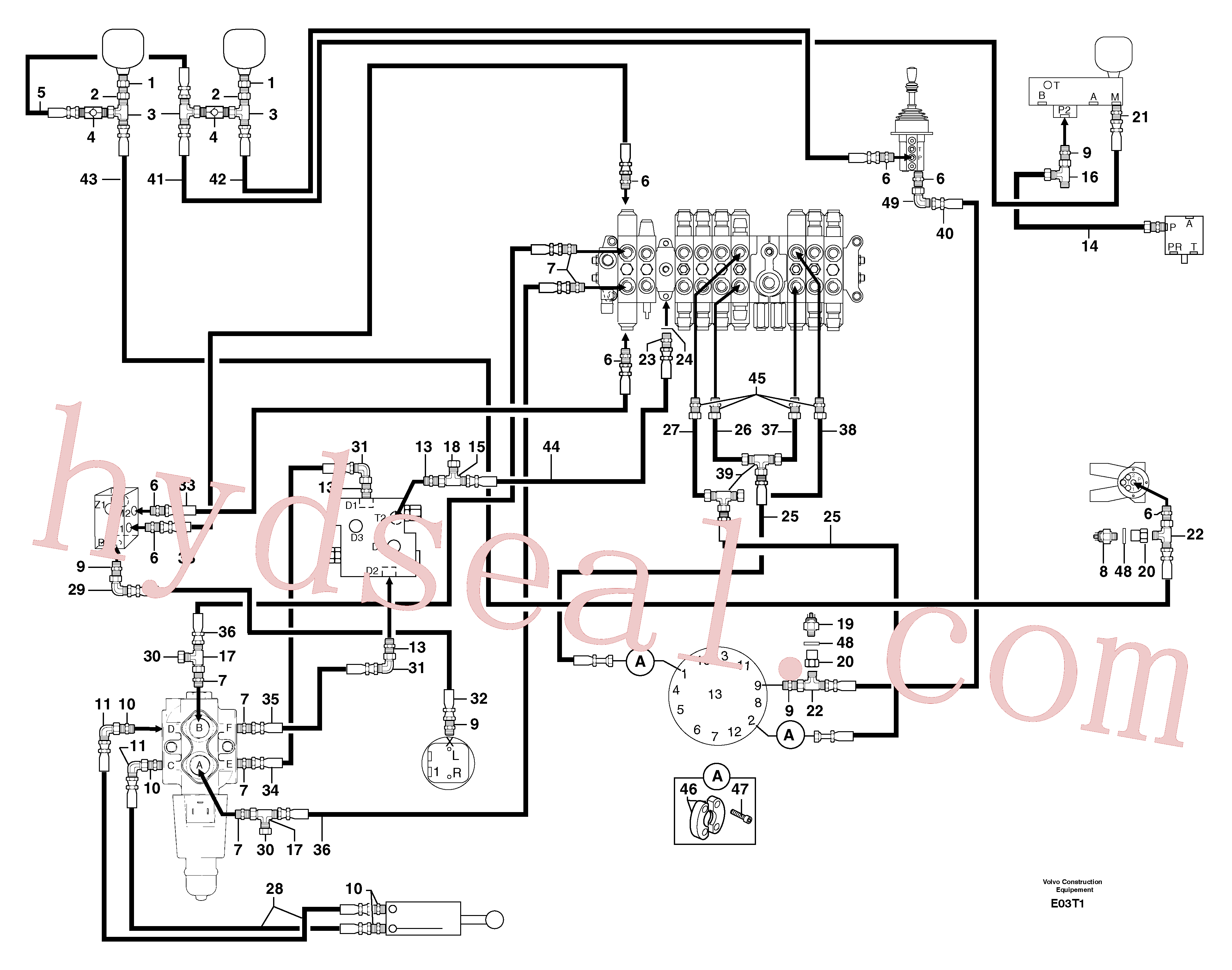 PJ4192452 for Volvo Hydraulic circuit ( platform )(E03T1 assembly)