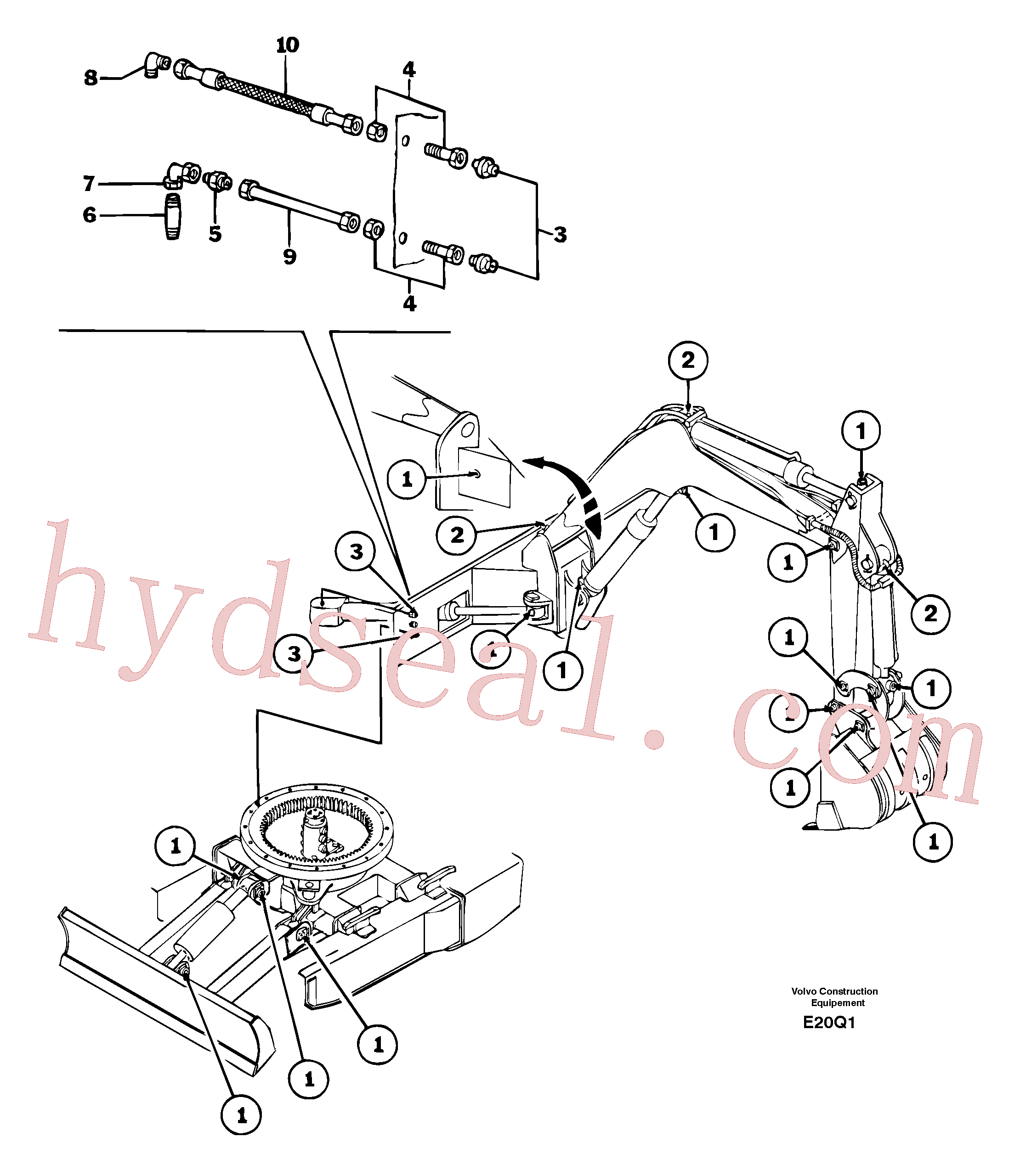 PJ5580007/50 for Volvo Lubrication chart(E20Q1 assembly)