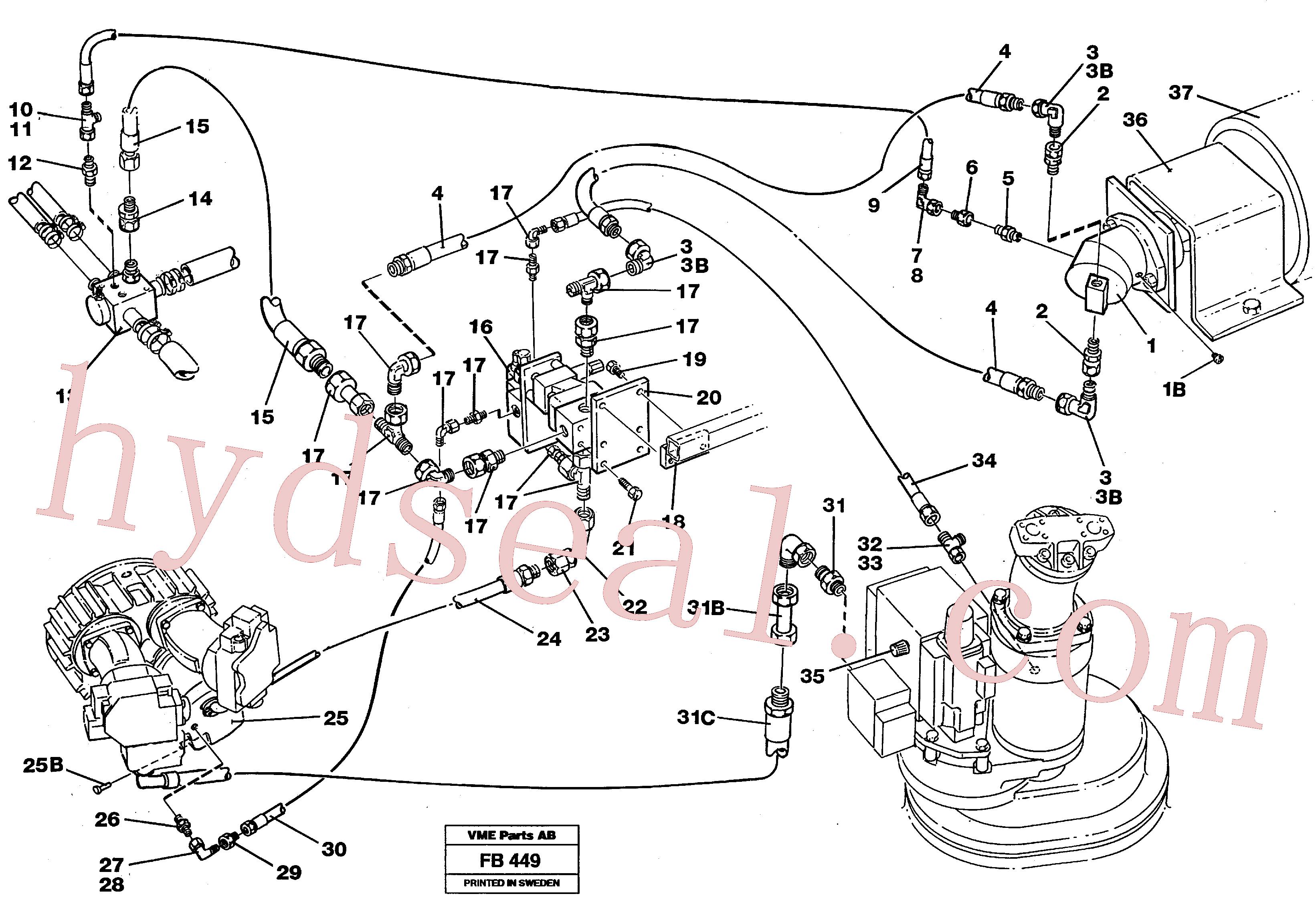 VOE14058042 for Volvo Magnet equipment Ohio, hydraulic installation, 15 kw alternator(FB449 assembly)
