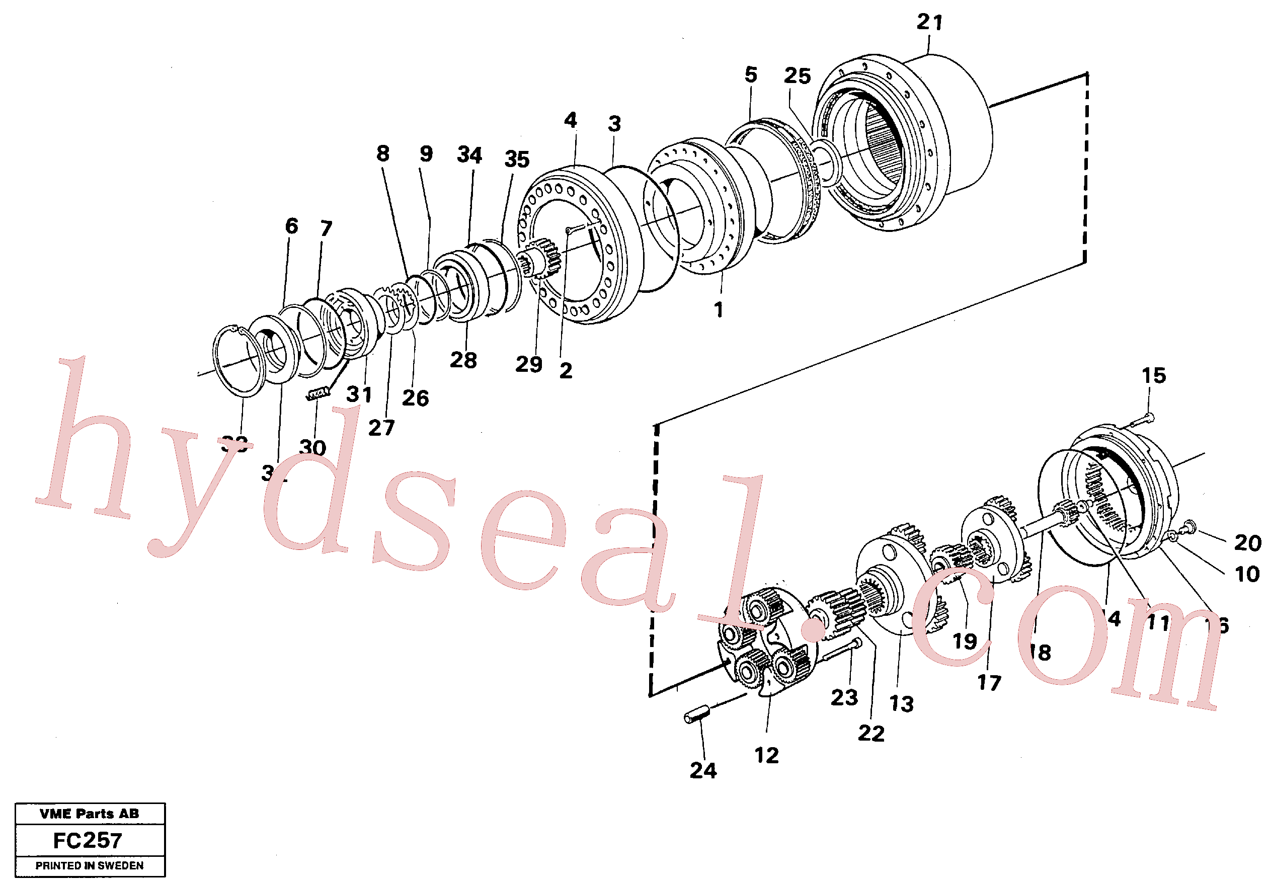 RM20341525 for Volvo Planetary gear, travel(FC257 assembly)