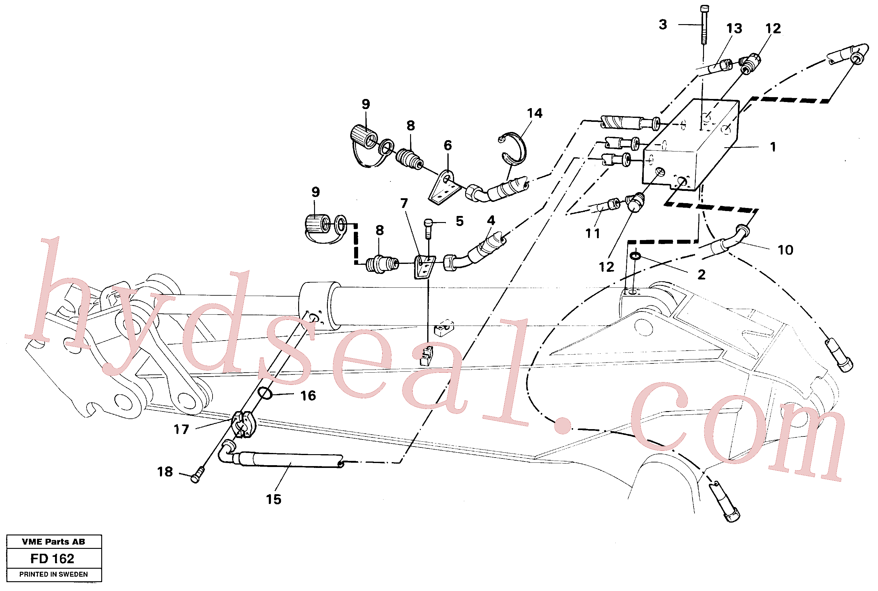 VOE14211891 for Volvo Grab bucket,equipment, dipper arm(FD162 assembly)