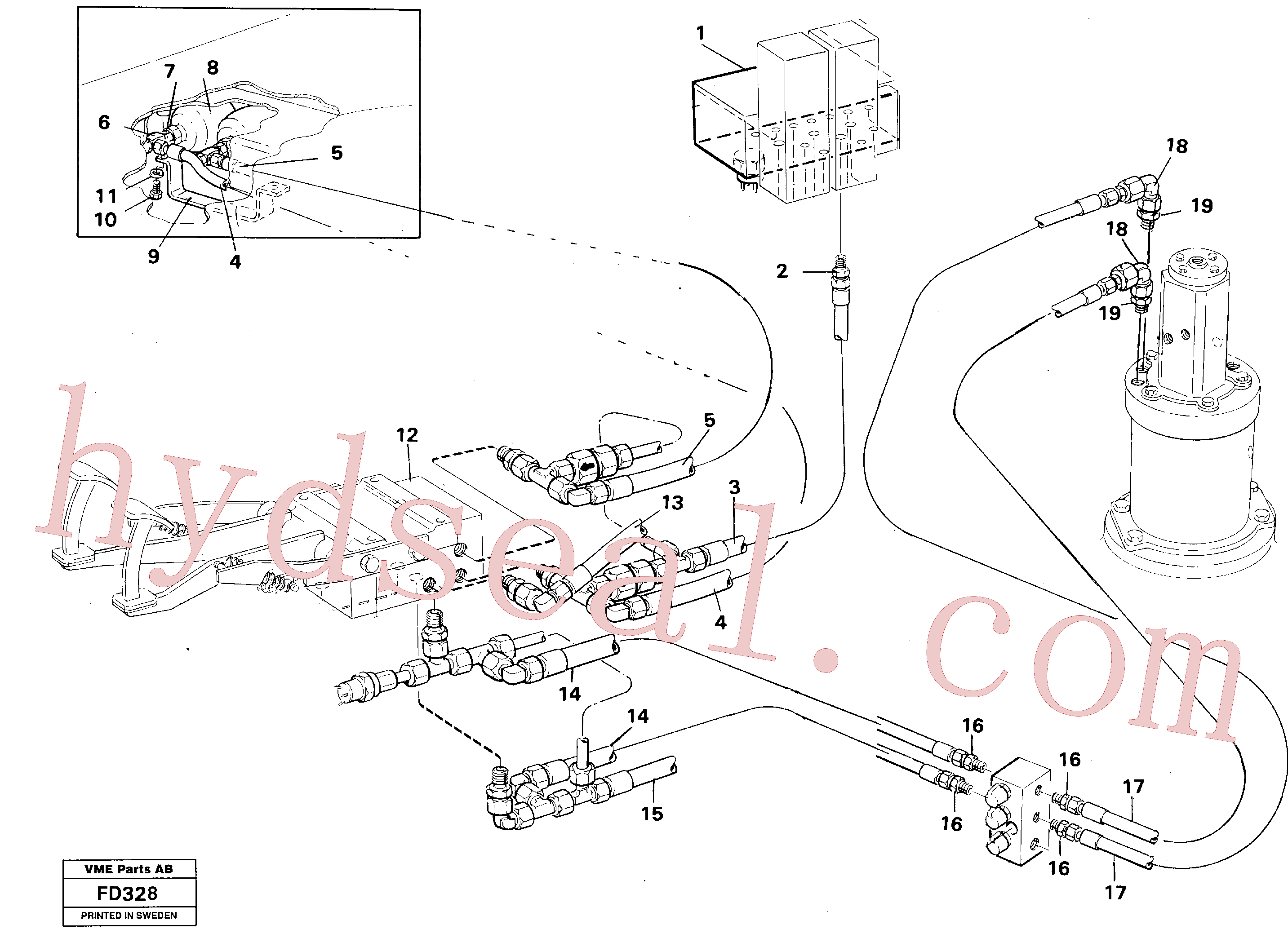 VOE11716285 for Volvo Brake system, superstructure(FD328 assembly)
