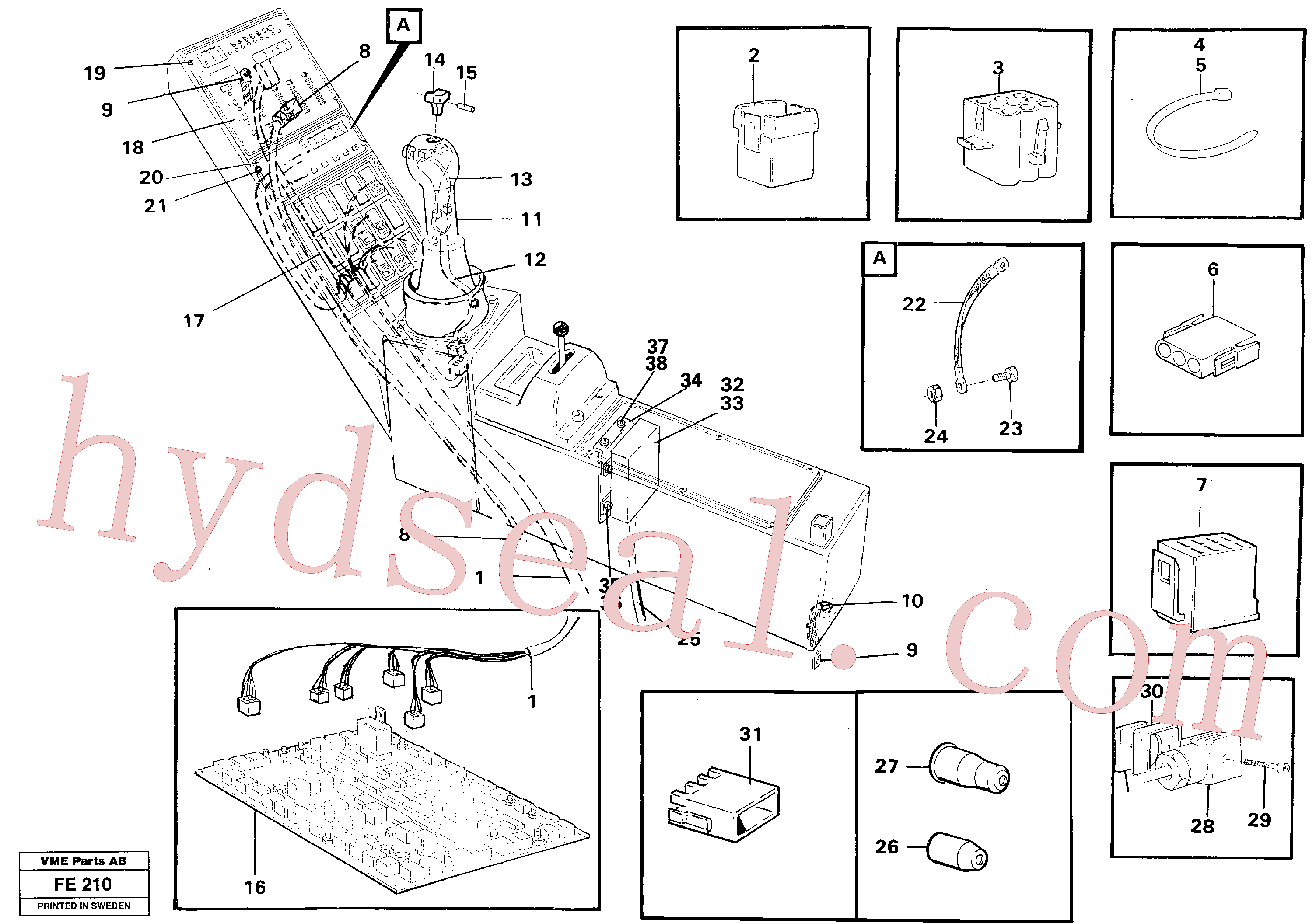 VOE14254689 for Volvo Cable harness, Side panel, Rh(FE210 assembly)
