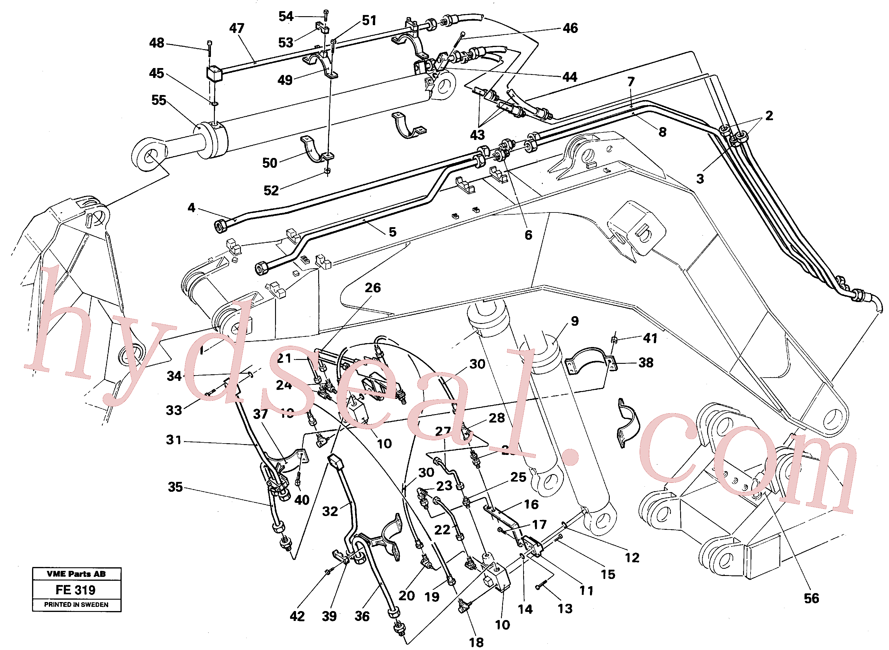 VOE14249639 for Volvo Hydraulic system, backhoeboom, Mass Excavation(FE319 assembly)