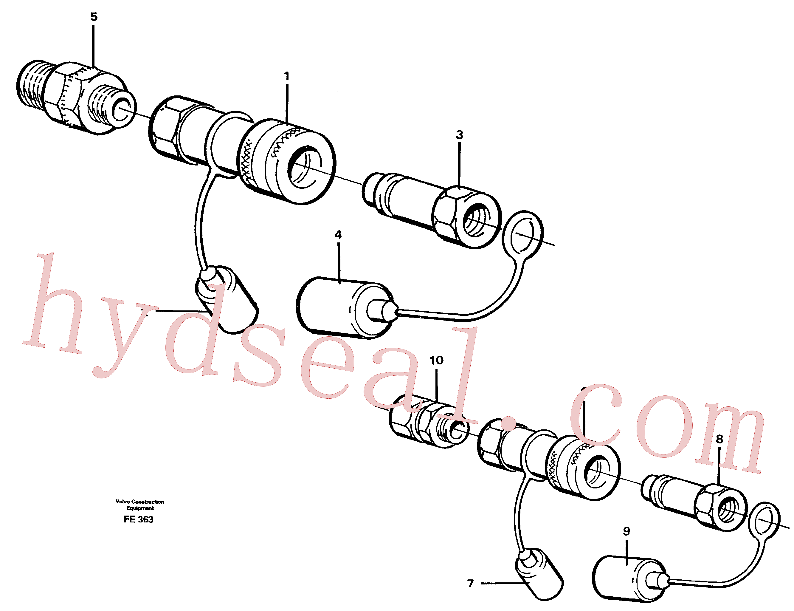 VOE14264376 for Volvo Quick connection kit(FE363 assembly)