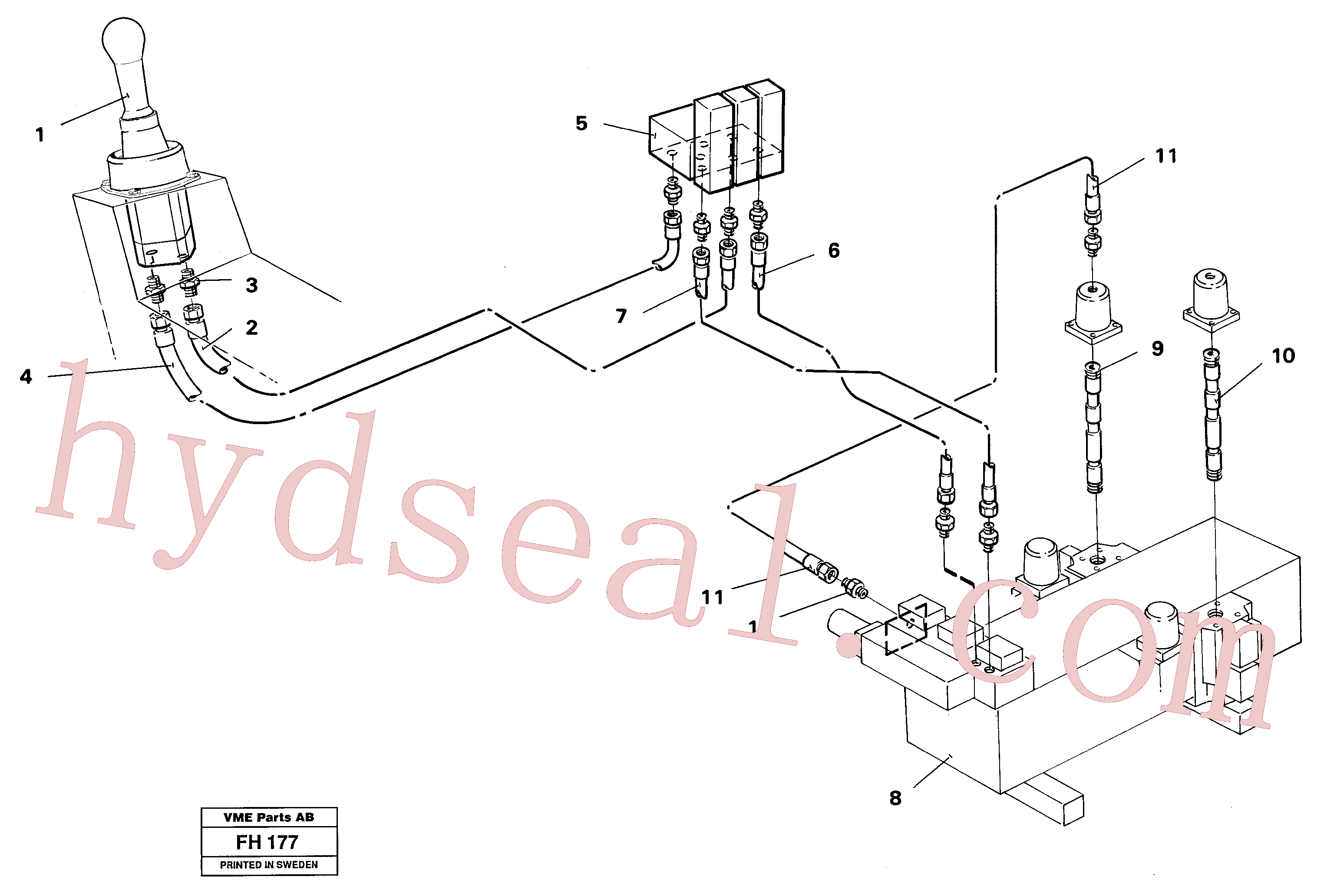 VOE14256487 for Volvo End position dampening, Base machine, Handling equipement(FH177 assembly)