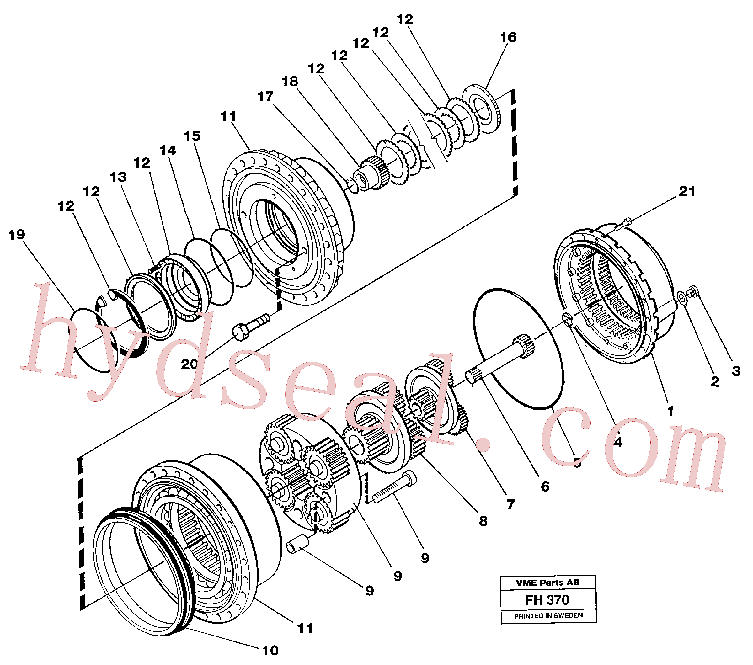 VOE11706911 for Volvo Planetary gear, travel(FH370 assembly)
