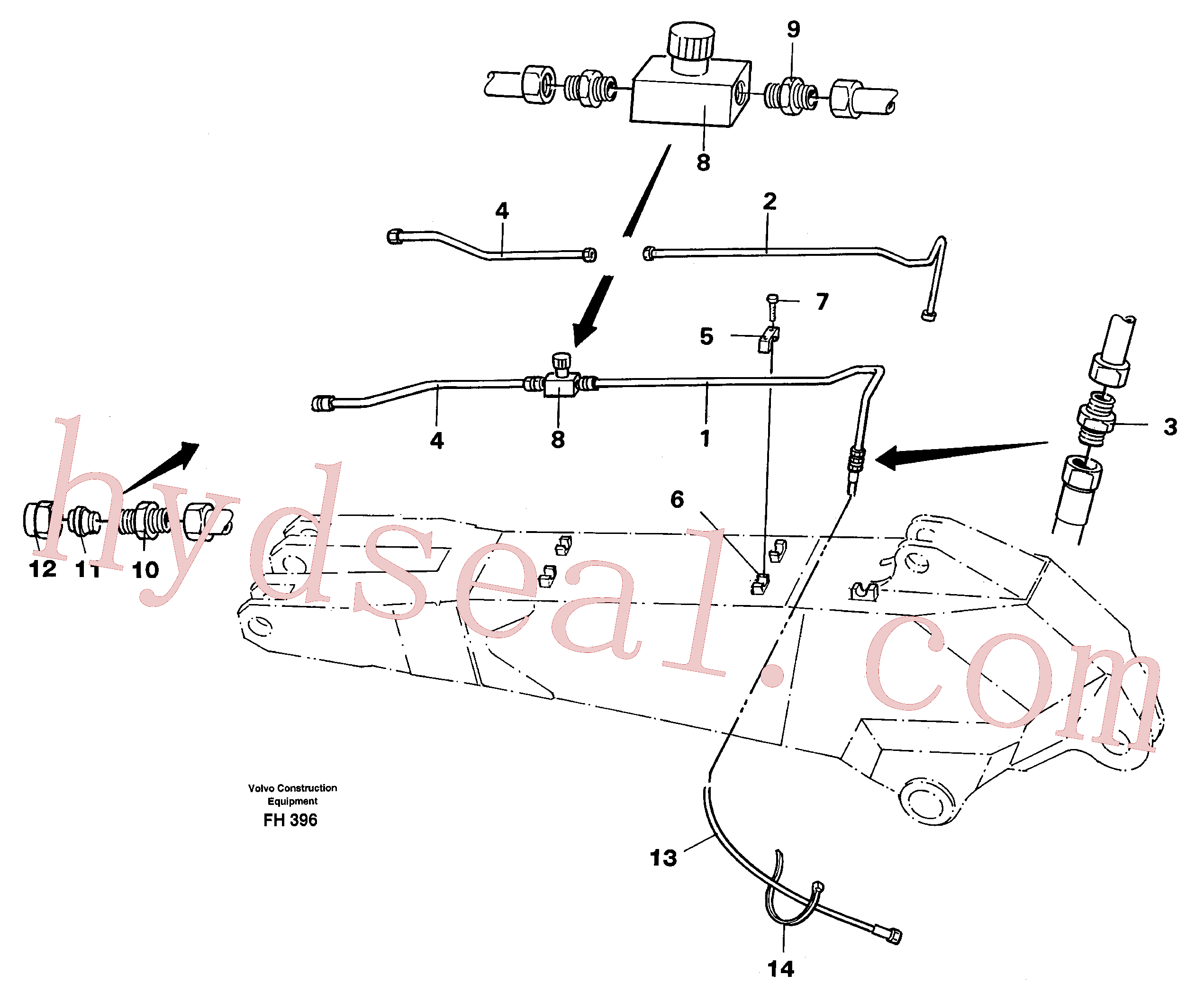 VOE14263541 for Volvo Slope Bucket, Equipm. Dipper arm(FH396 assembly)