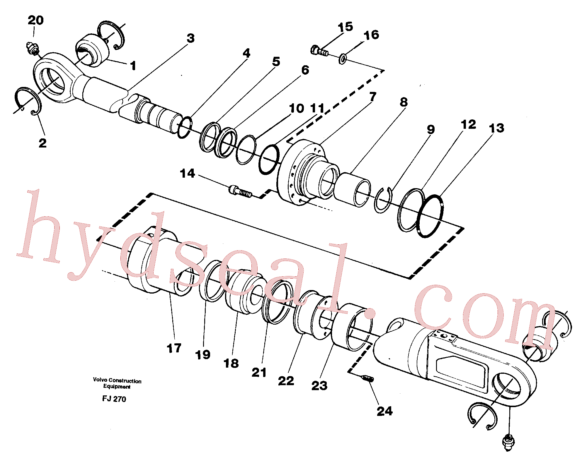 VOE14253843 for Volvo Knuckle cylinder(FJ270 assembly)