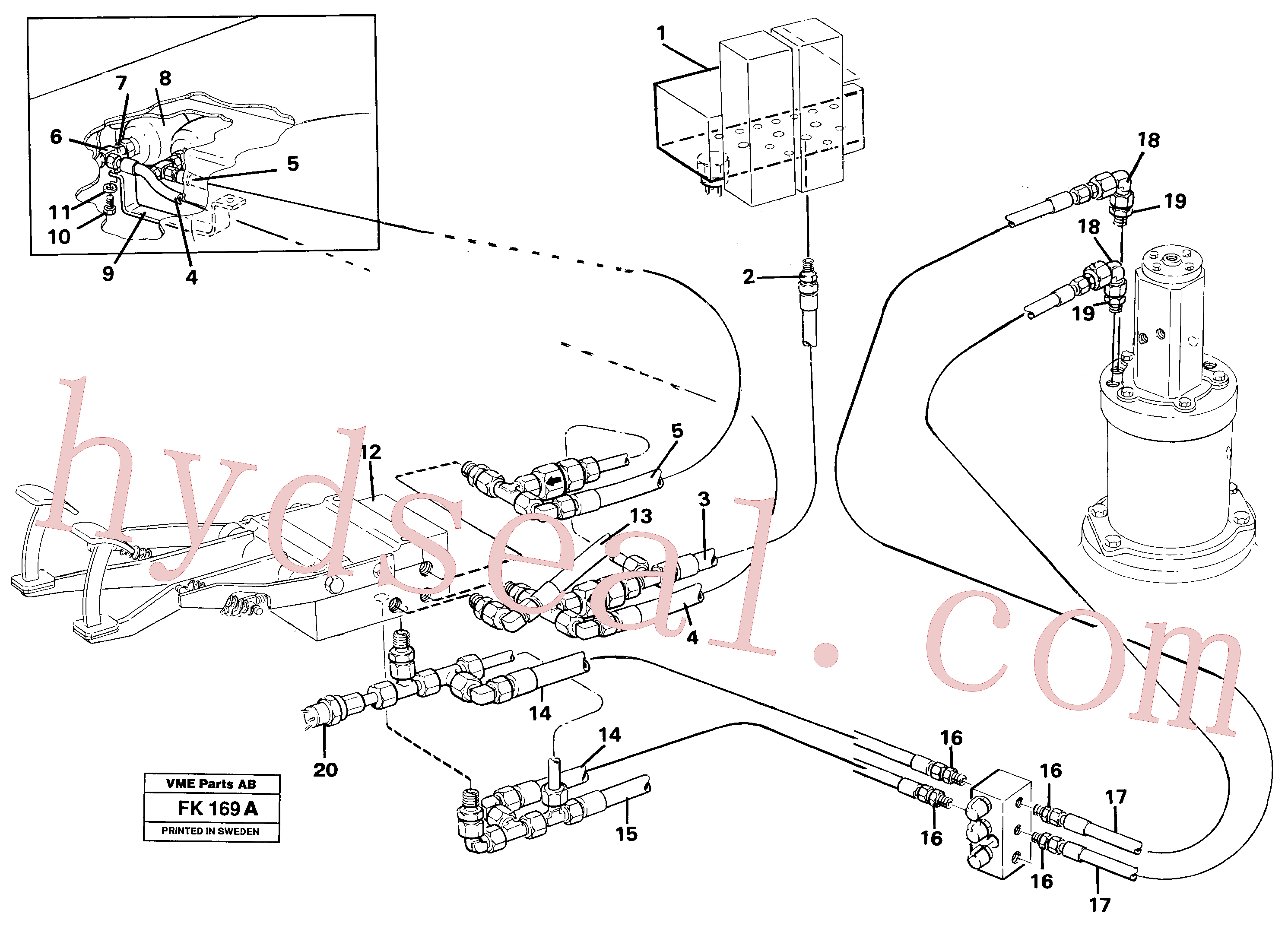 VOE11716285 for Volvo Brake system, uppercarrige(FK169A assembly)