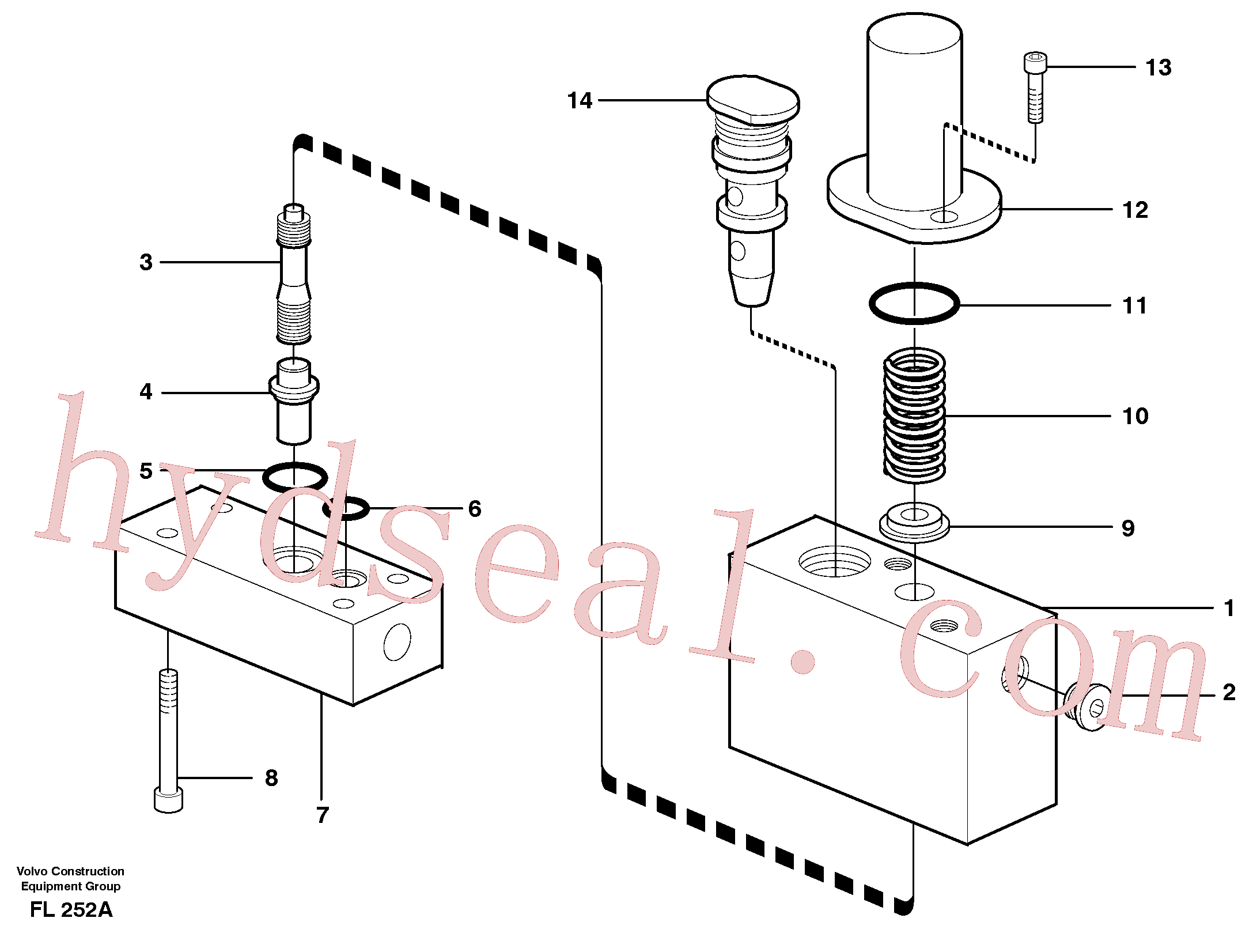 VOE14232757 for Volvo Thermostatic valve(FL252A assembly)