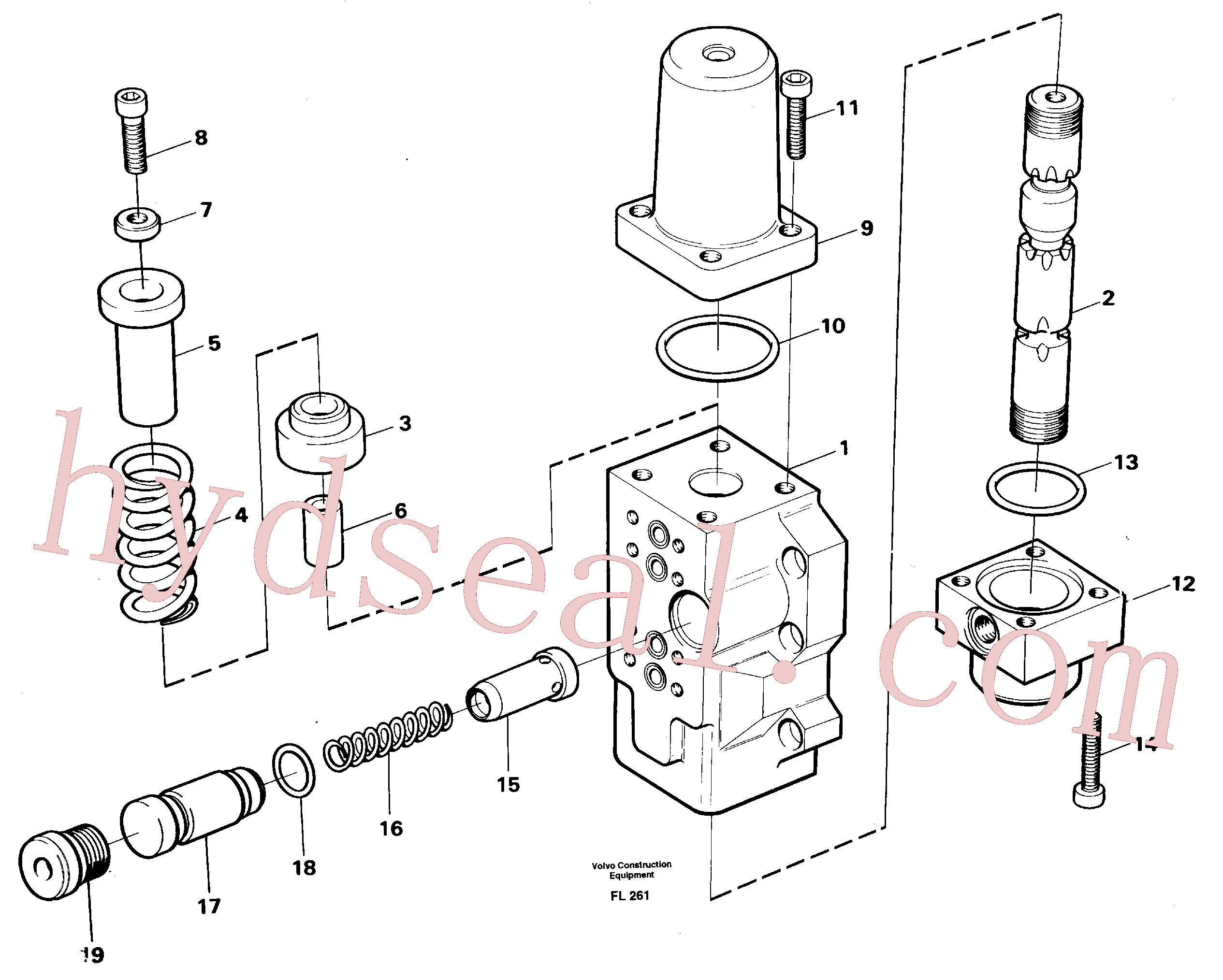 VOE14211731 for Volvo Four-way valve, boom primary(FL261 assembly)