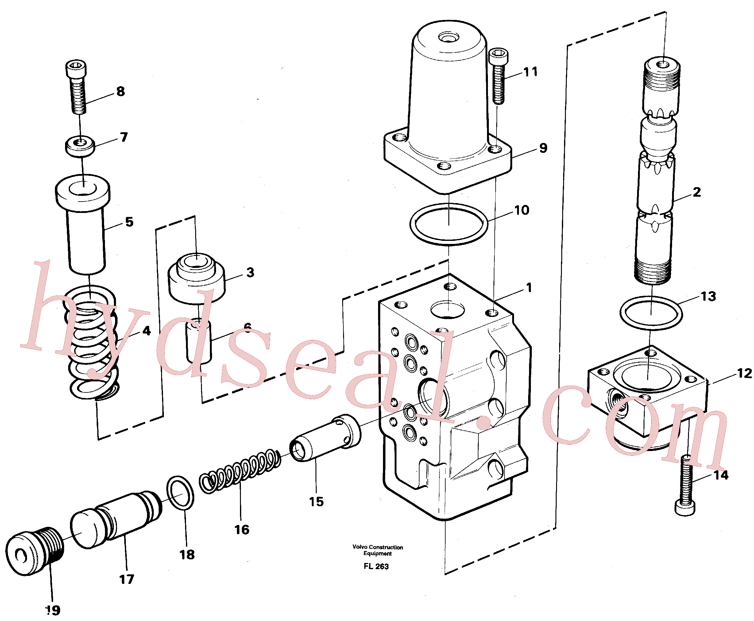 VOE14211731 for Volvo Four-way valve, bucket primary(FL263 assembly)