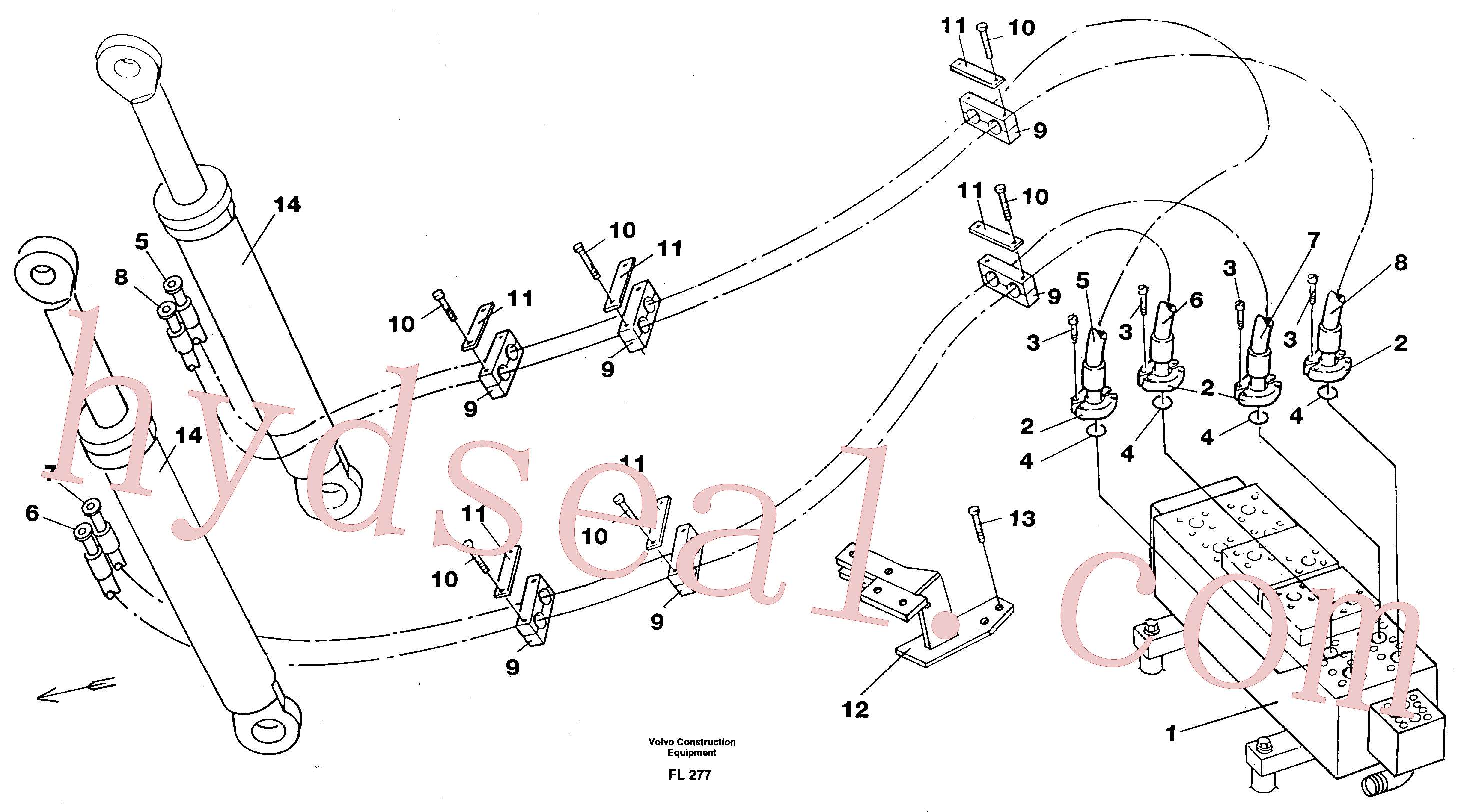 VOE14264010 for Volvo Hydraulic system, boom(FL277 assembly)