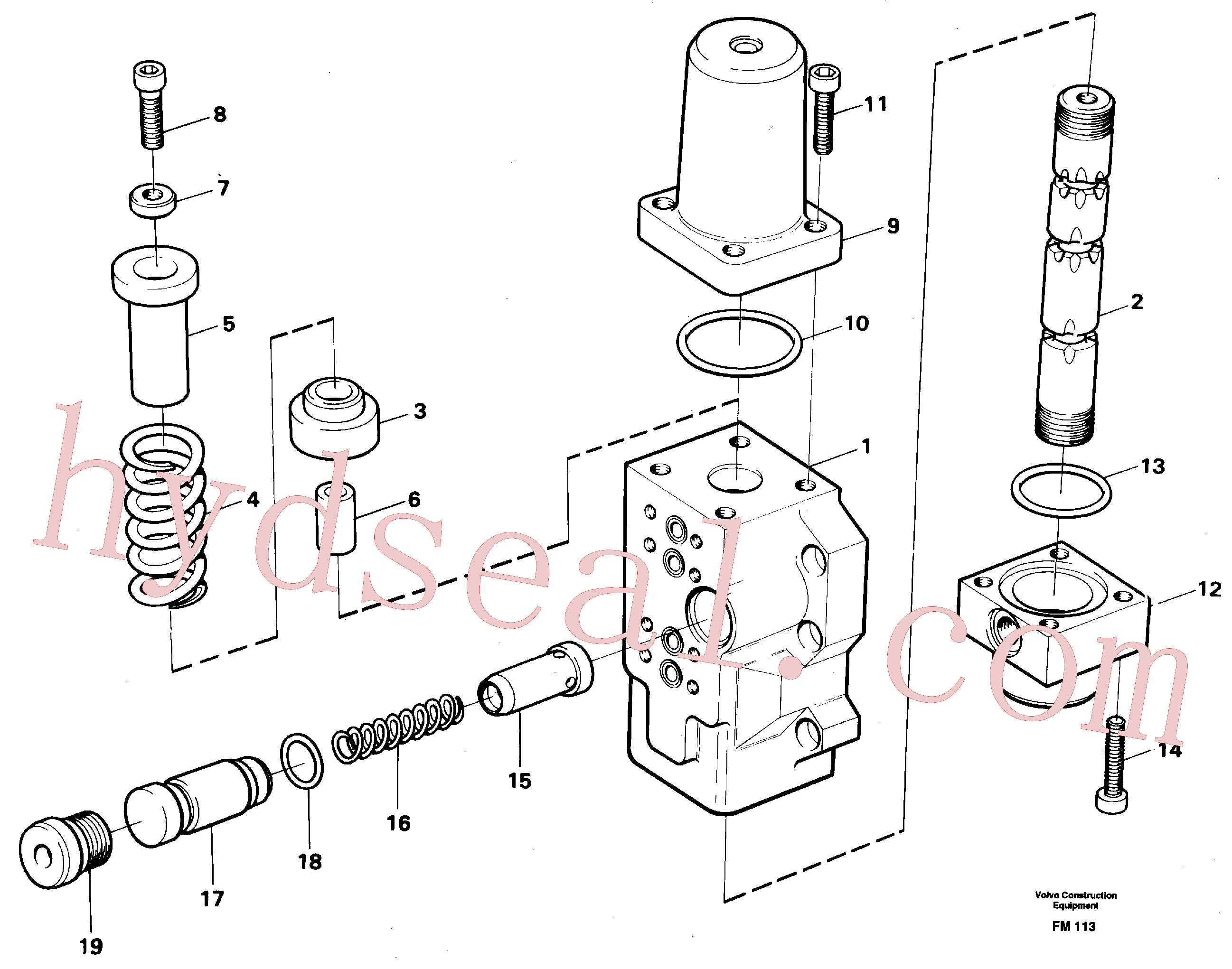 VOE14211731 for Volvo Fourway valve, boom primary(FM113 assembly)